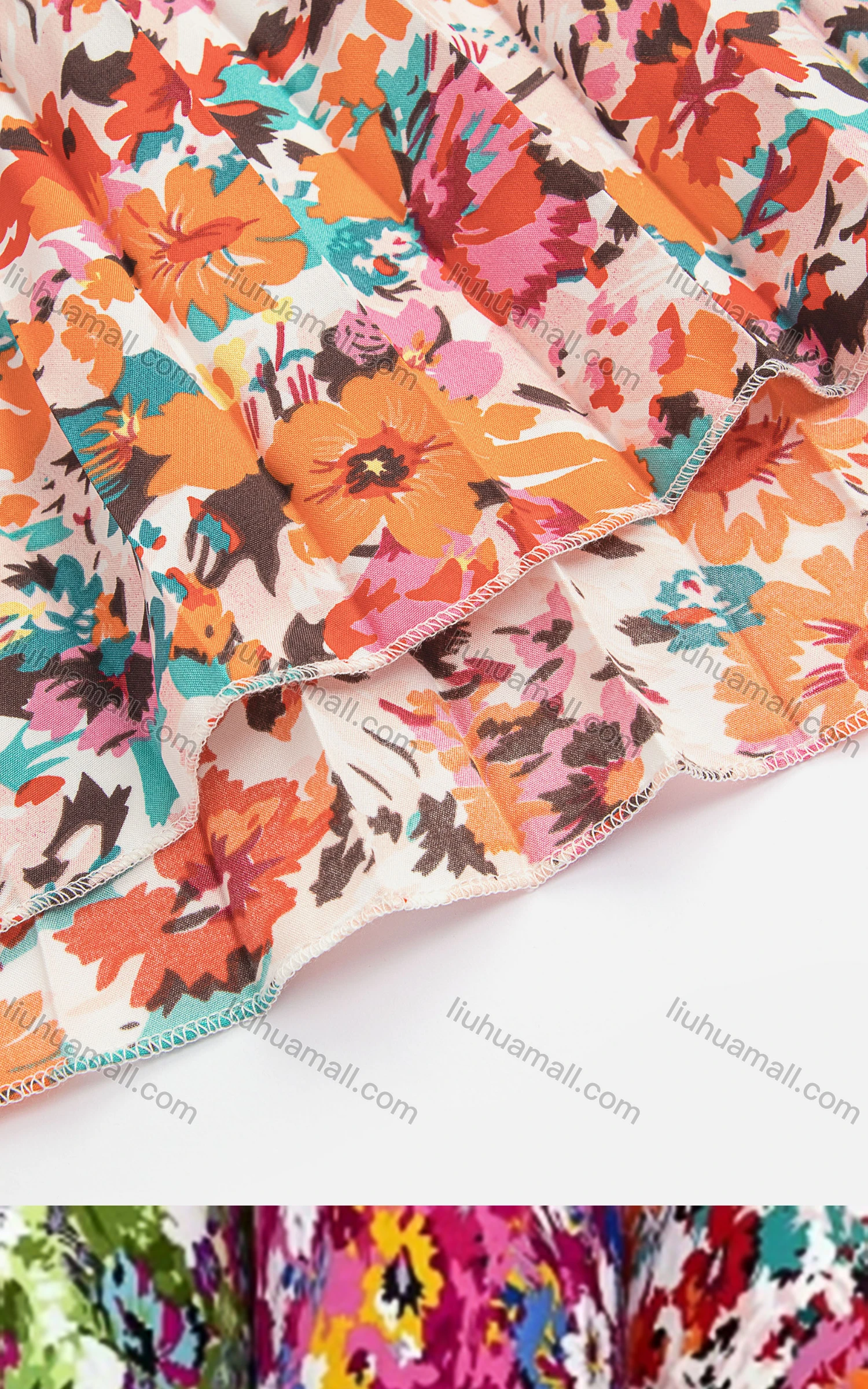 Wholesale Women's Casual Sleeveless Ruched Floral Print Cami Dress - Liuhuamall