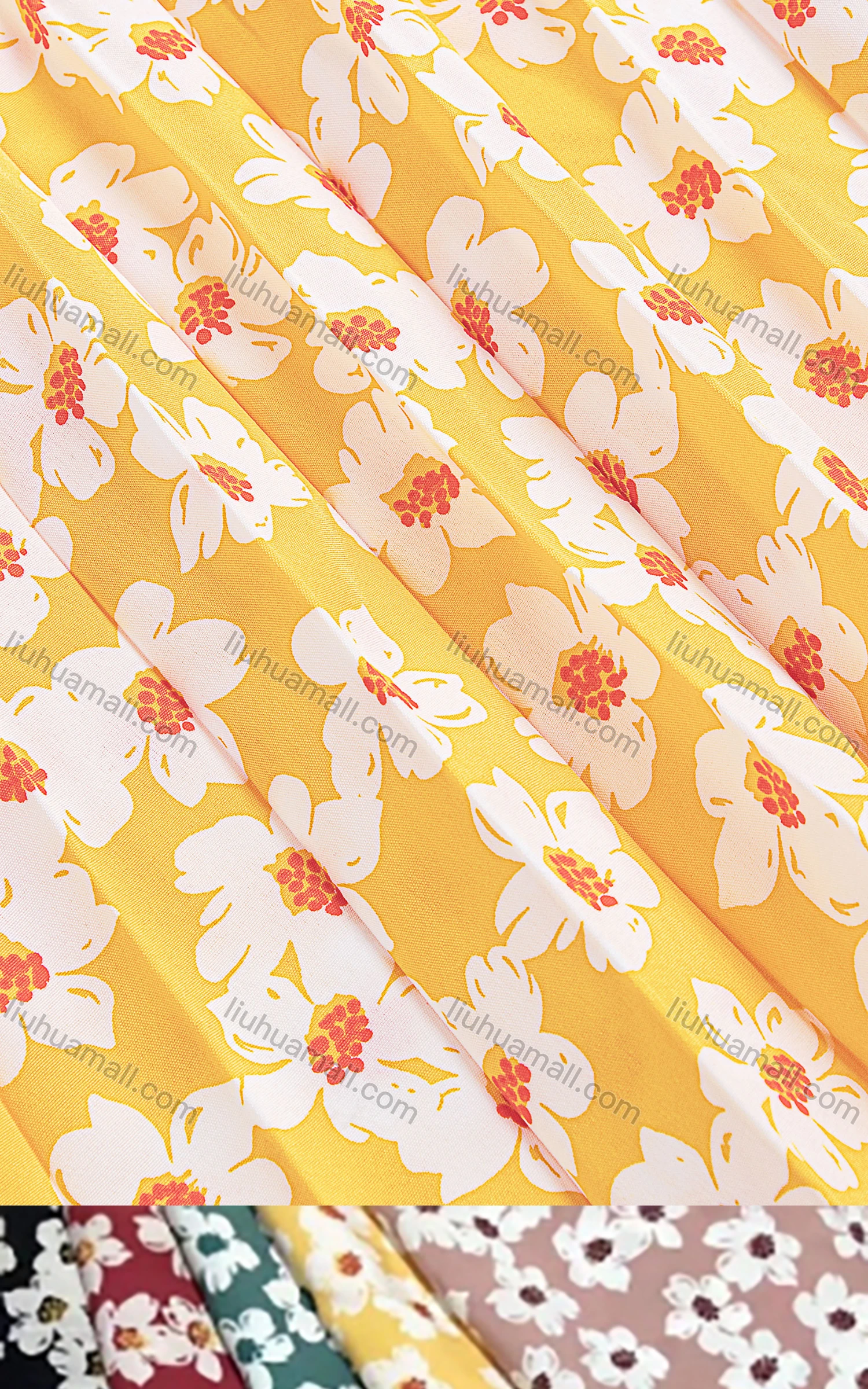 Wholesale Women's Casual Sleeveless Ruched Lace Up Floral Print Maxi Cami Dress - Liuhuamall