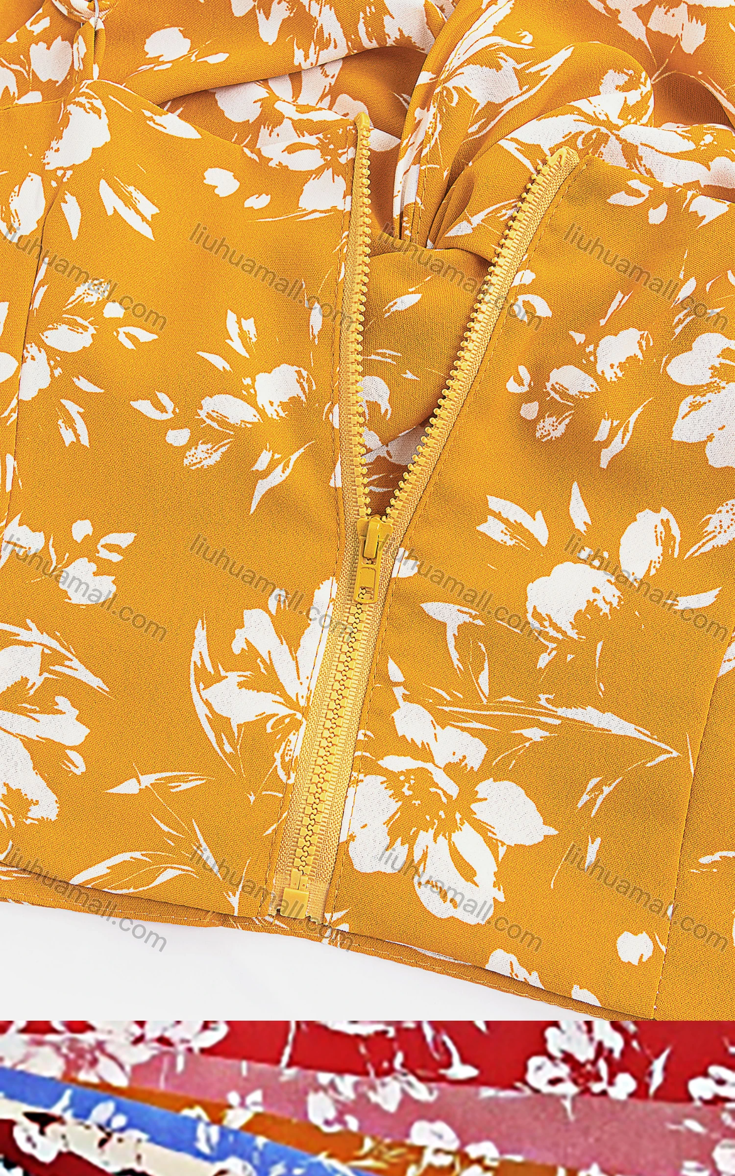 Wholesale Women's Boho Twist Zipper Back Crop Cami Top & Floral Print Pleated Pant Sets - Liuhuamall