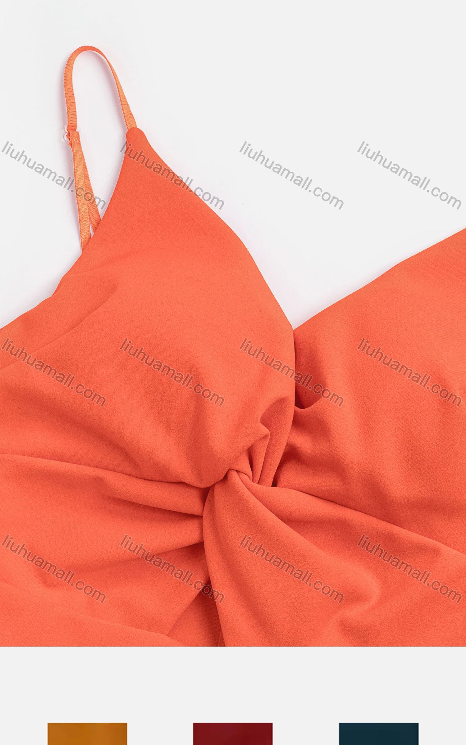 Wholesale Women's Boho Plain Twist Crop Cami Top & Pant Sets - Liuhuamall