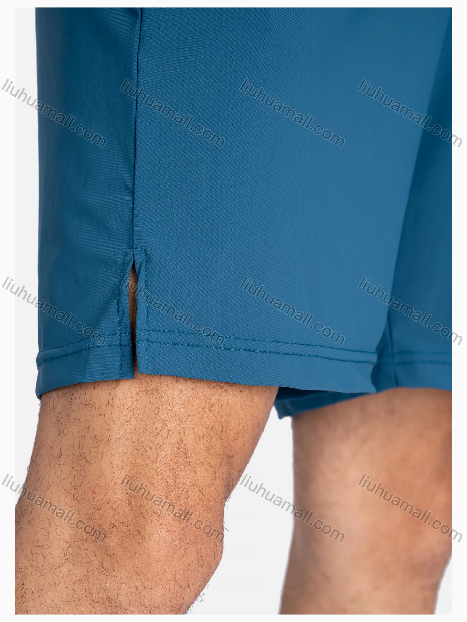 Wholesale Men's Sporty Reflective Stripes Drawstring Pockets Elastic Waist Shorts - Liuhuamall