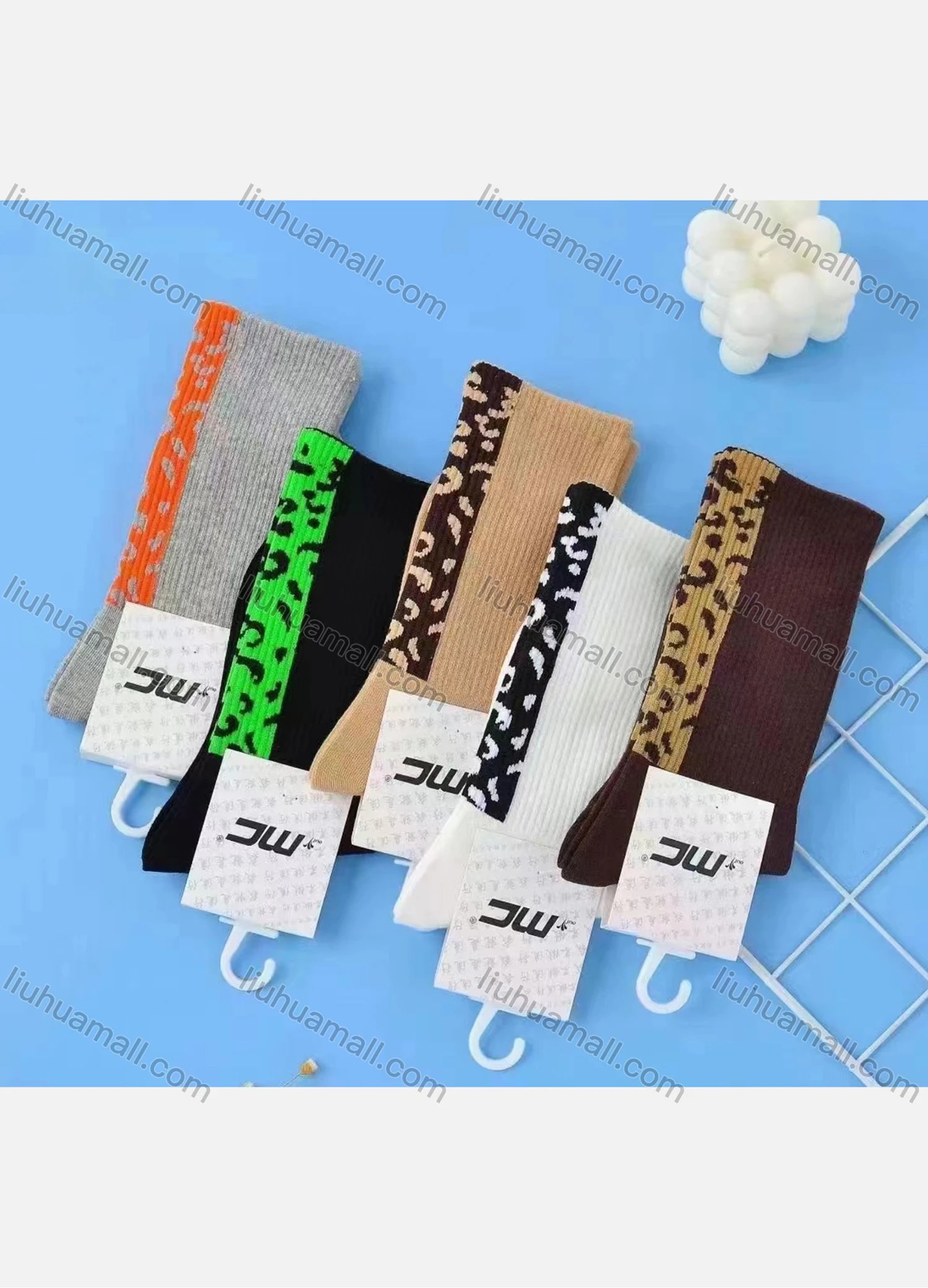 Wholesale Unisex Casual Colorblock Cotton Socks - Liuhuamall