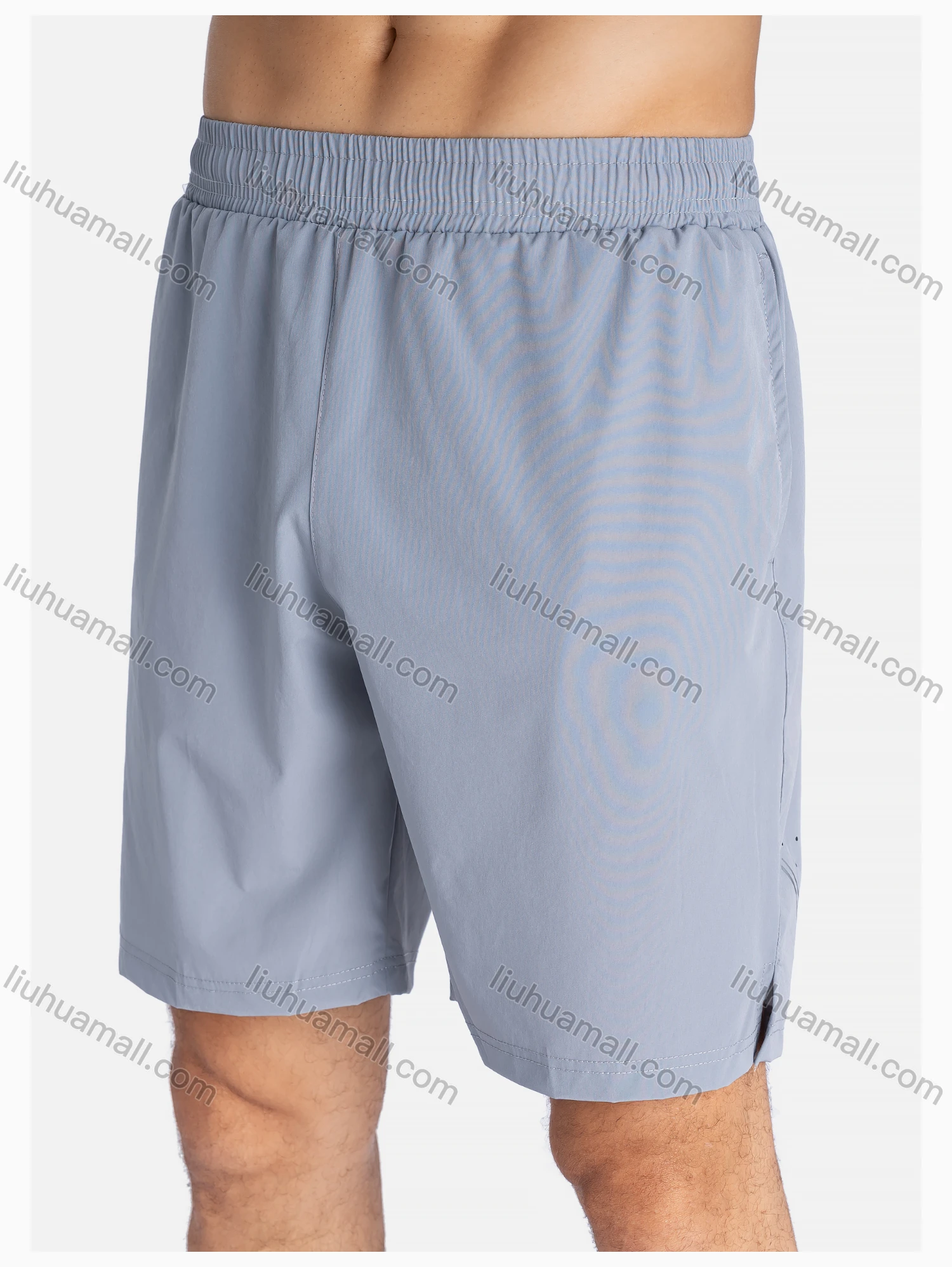 Wholesale Men's Sporty Plain Pockets Elastic Waist Shorts - Liuhuamall