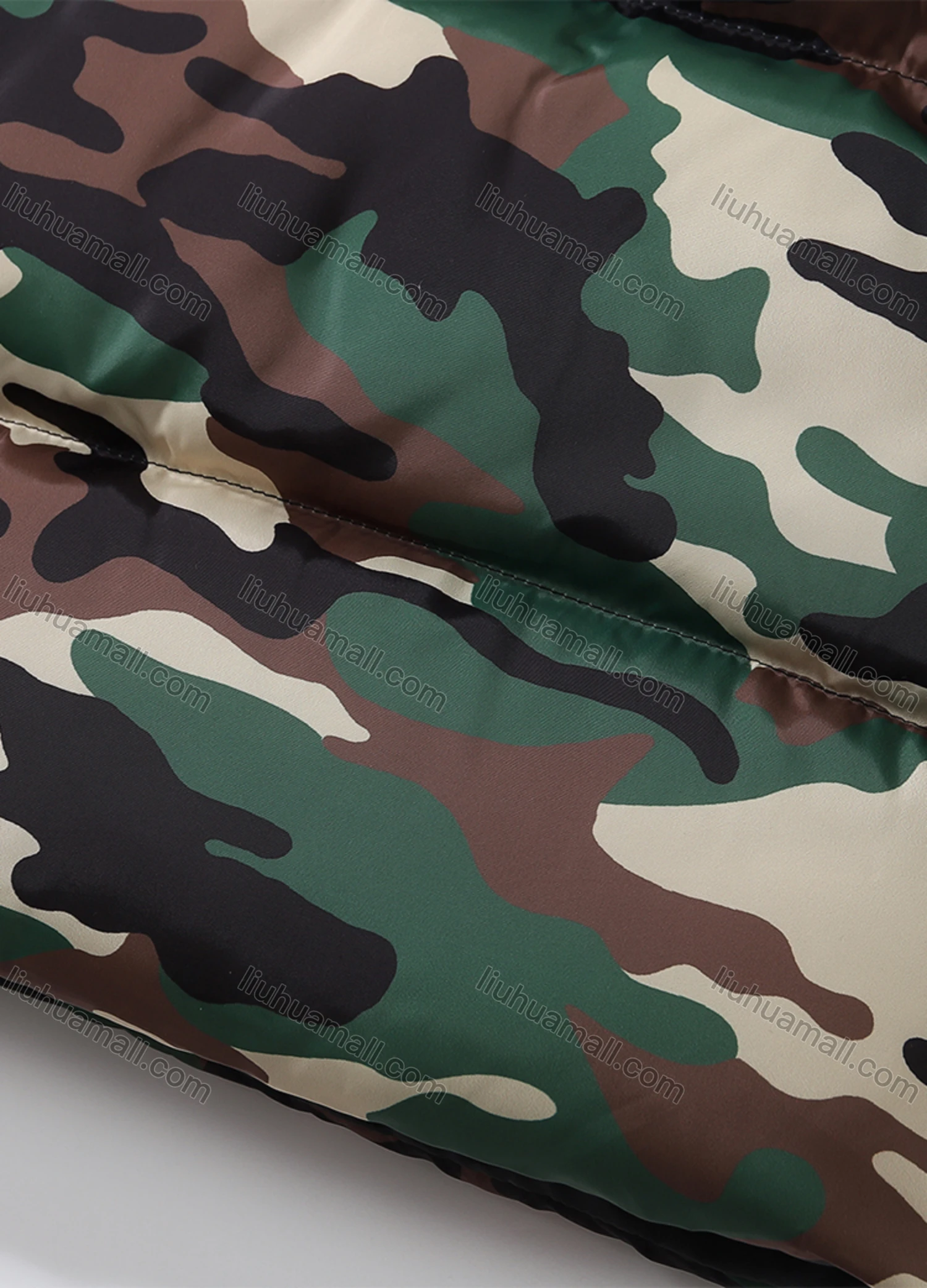 Wholesale Men's Fashion Long Sleeve Stand Collar Camouflage Print Puffer Coat 928# - Liuhuamall