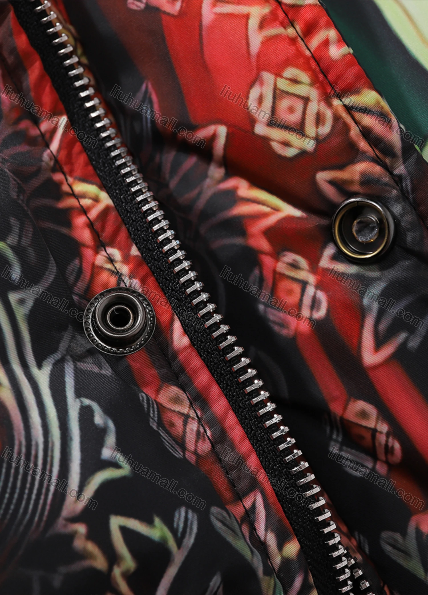 Wholesale Men's Fashion Long Sleeve Stand Collar Letter Print Puffer Coat 929# - Liuhuamall