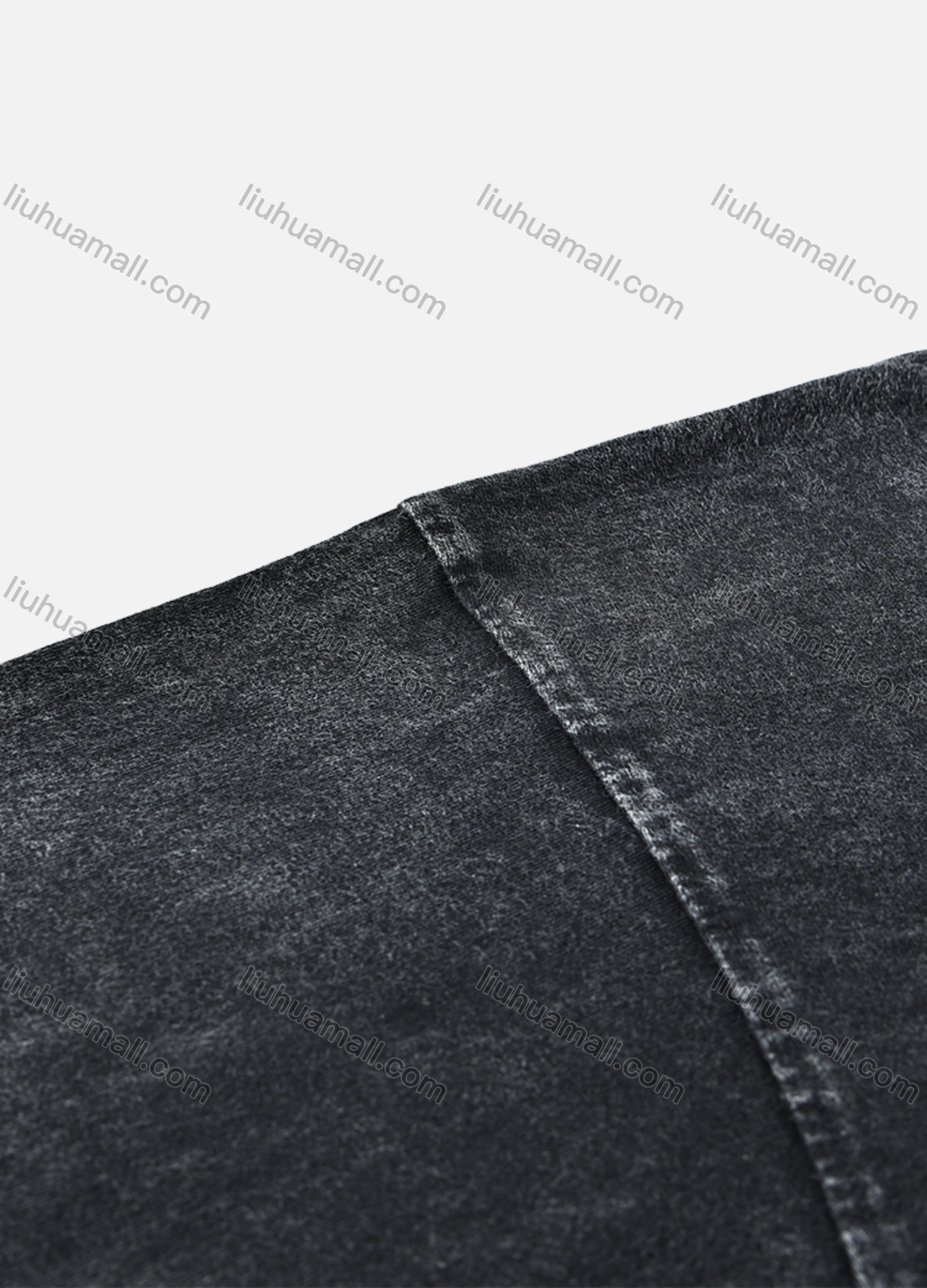 Wholesale Men's Fashion Drop Shoulder Distressed 100%Cotton Crew Neck Long Sleeve Graphic T-shirt 6003# - Liuhuamall