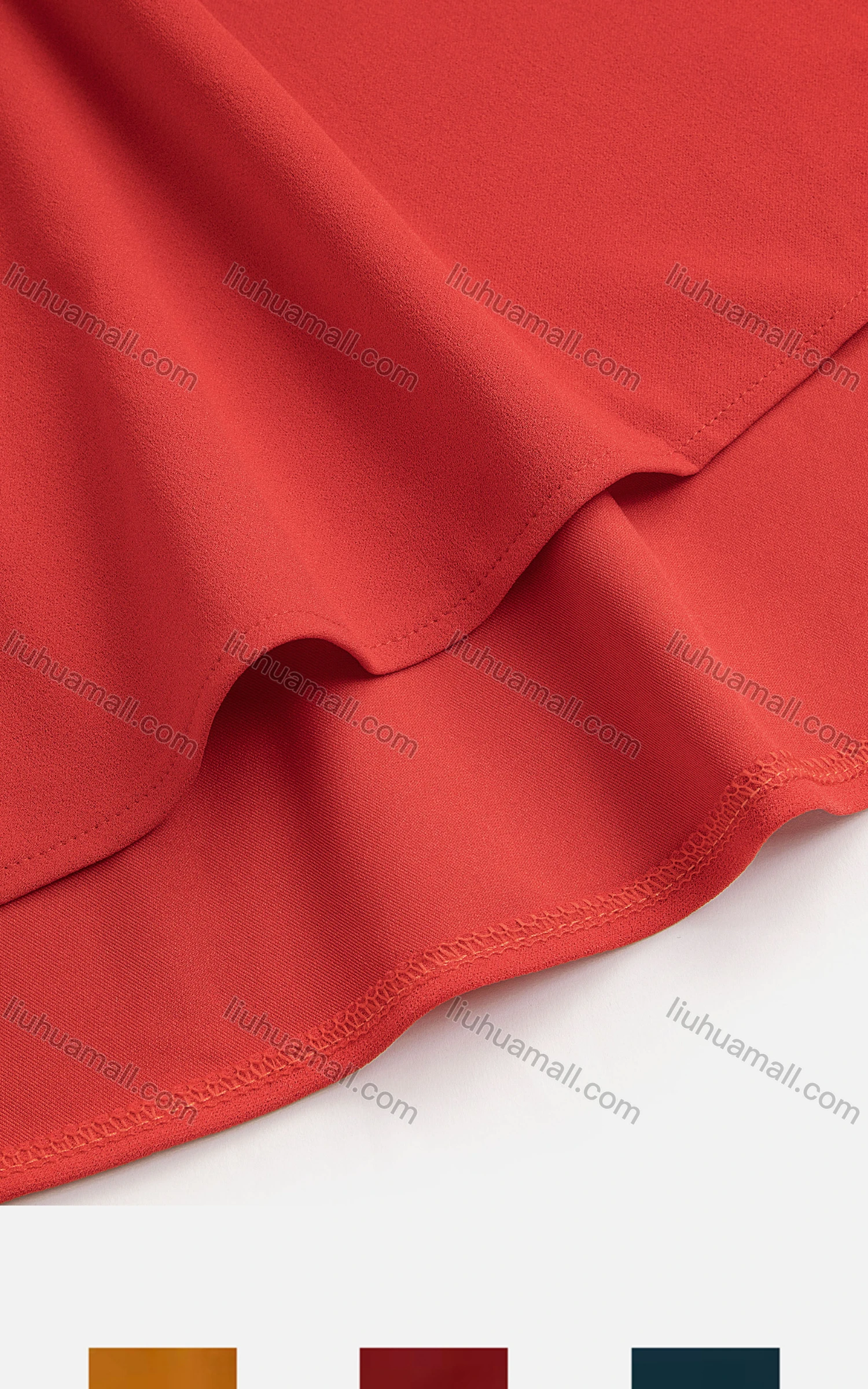 Wholesale Women's Casual Crew Neck Ruffle Sleeve Pleated Maxi Dress - Liuhuamall