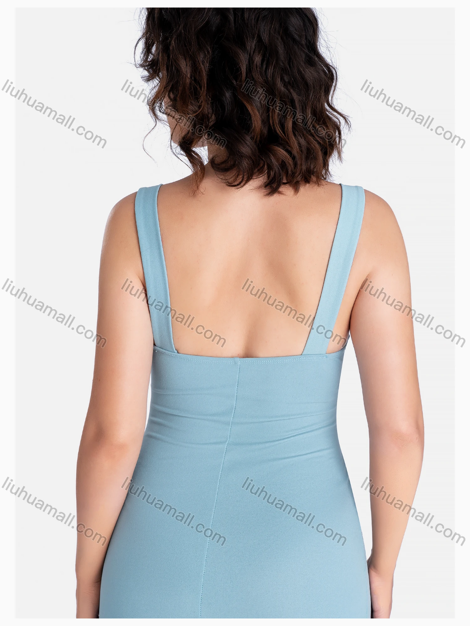 Wholesale Women's Fashion V Neck Sleeveless Tie Front Plain Dress - Liuhuamall