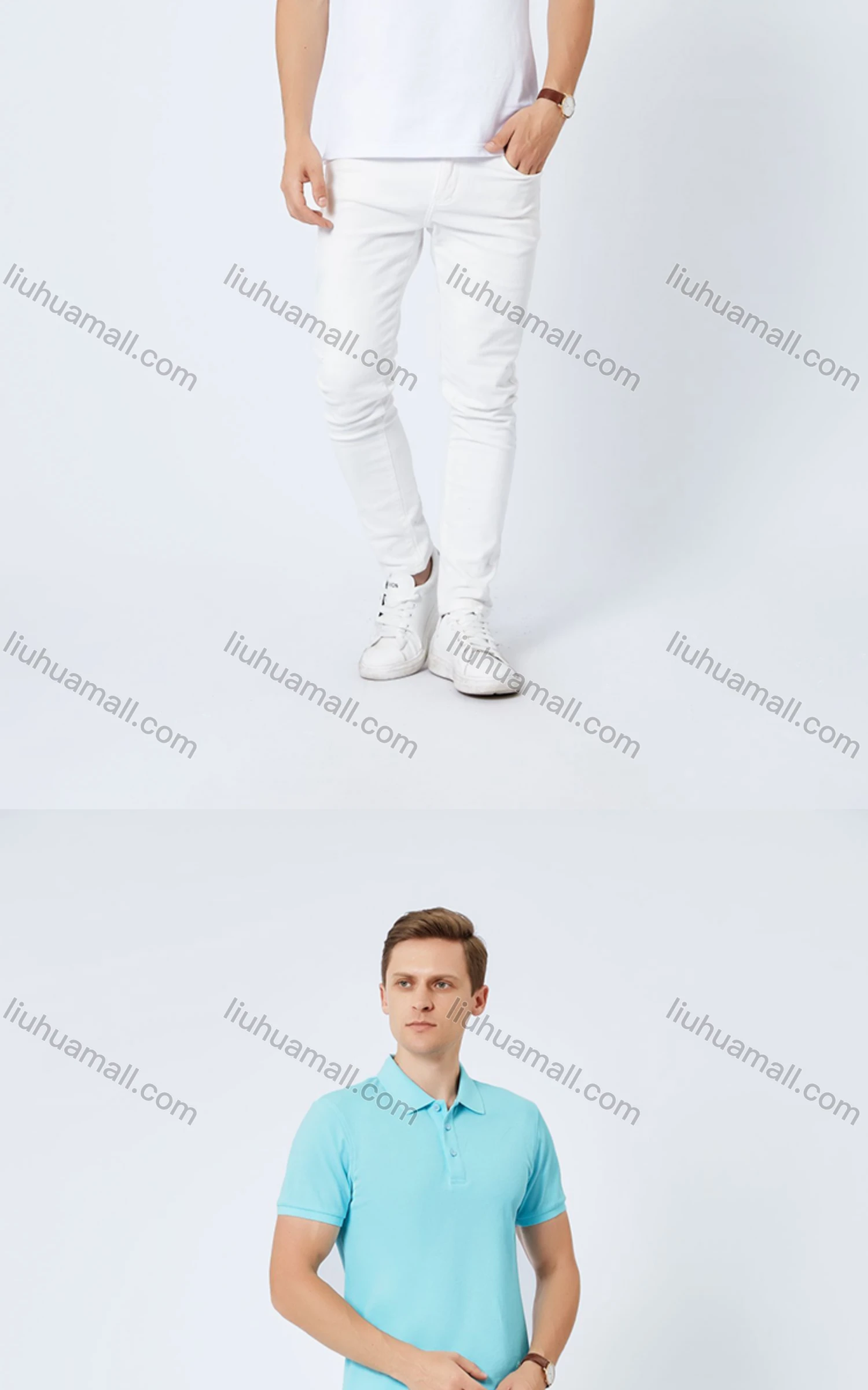 Wholesale Unisex Casual Slim Fit Short Sleeve Button Front Plain Polo Shirts - Liuhuamall