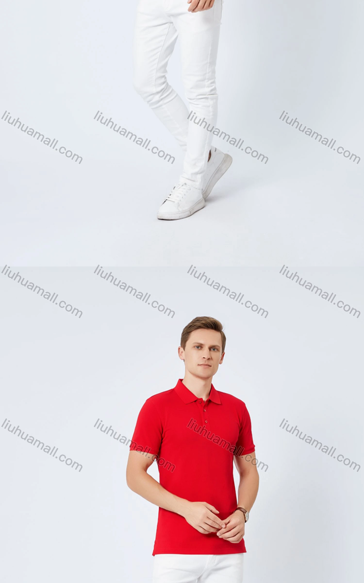 Wholesale Unisex Casual Slim Fit Short Sleeve Button Front Plain Polo Shirts - Liuhuamall