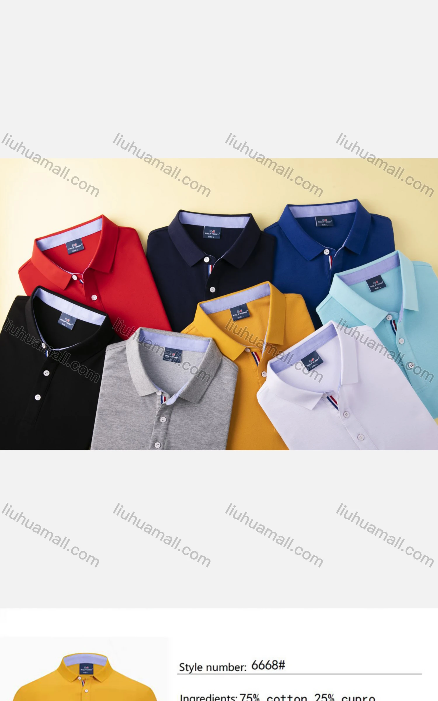 Wholesale Unisex Casual Short Sleeve Button Front Plain Polo Shirts - Liuhuamall