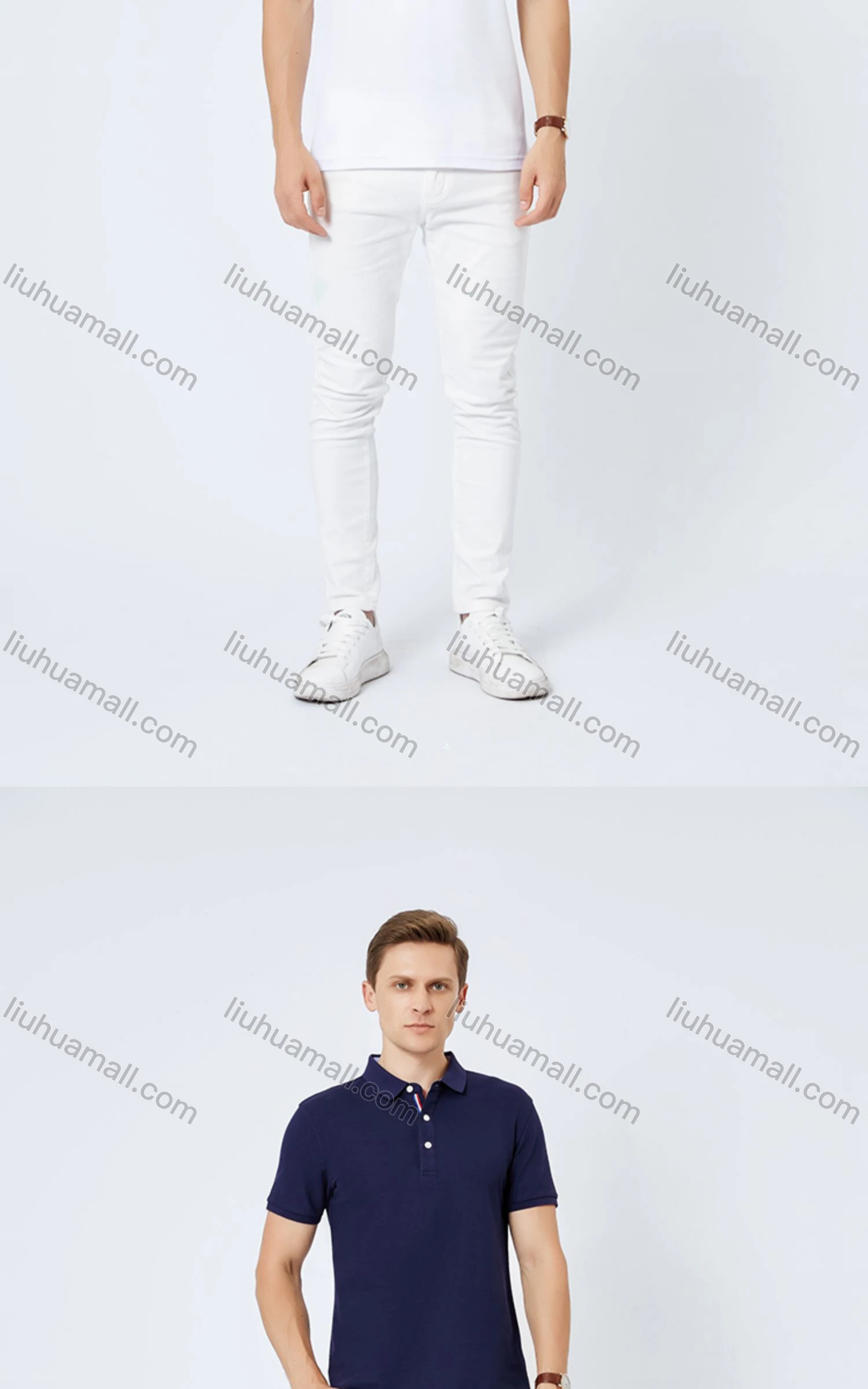 Wholesale Unisex Casual Short Sleeve Button Front Plain Polo Shirts - Liuhuamall