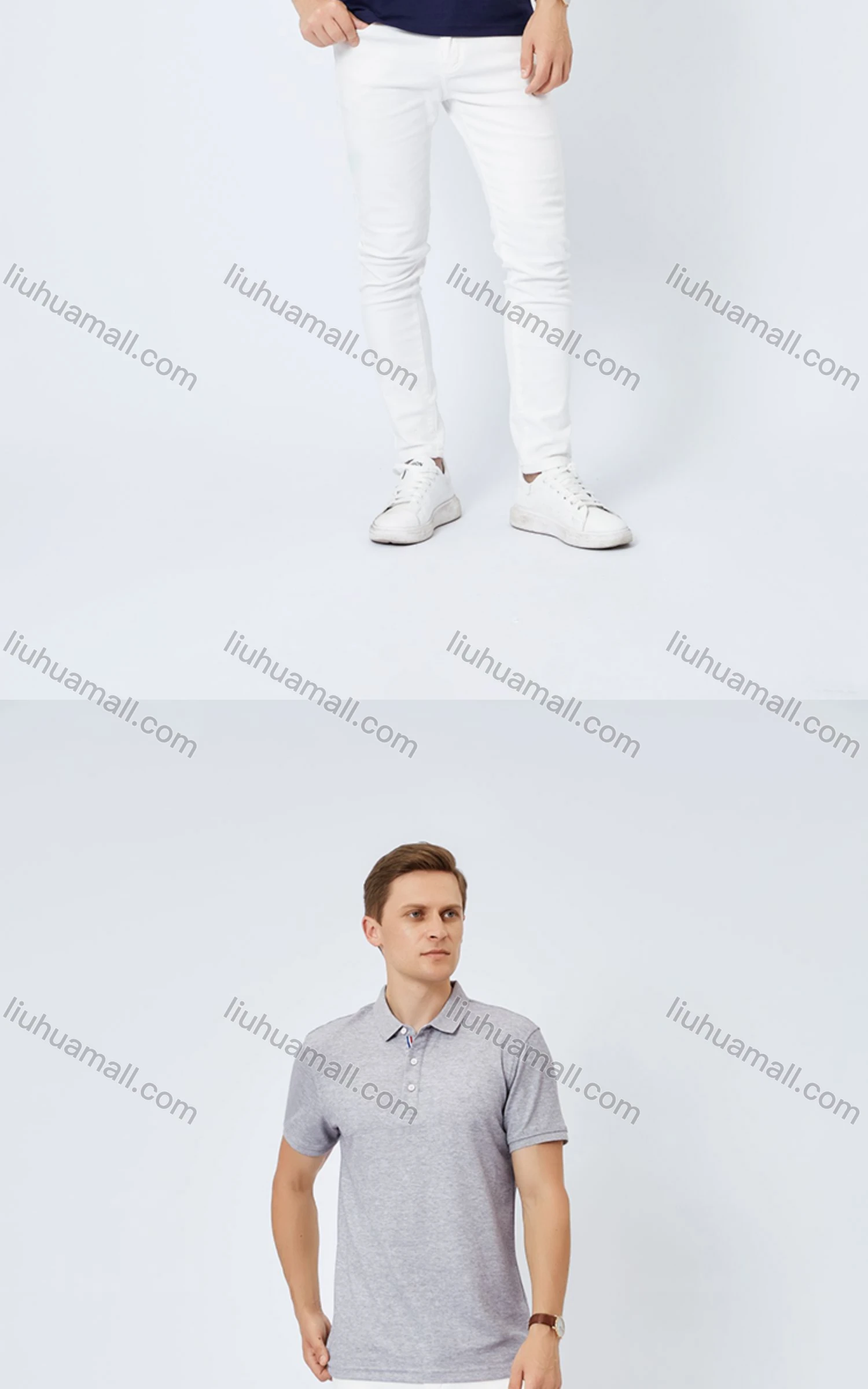 Wholesale Unisex Casual Short Sleeve Button Front Plain Polo Shirts - Liuhuamall