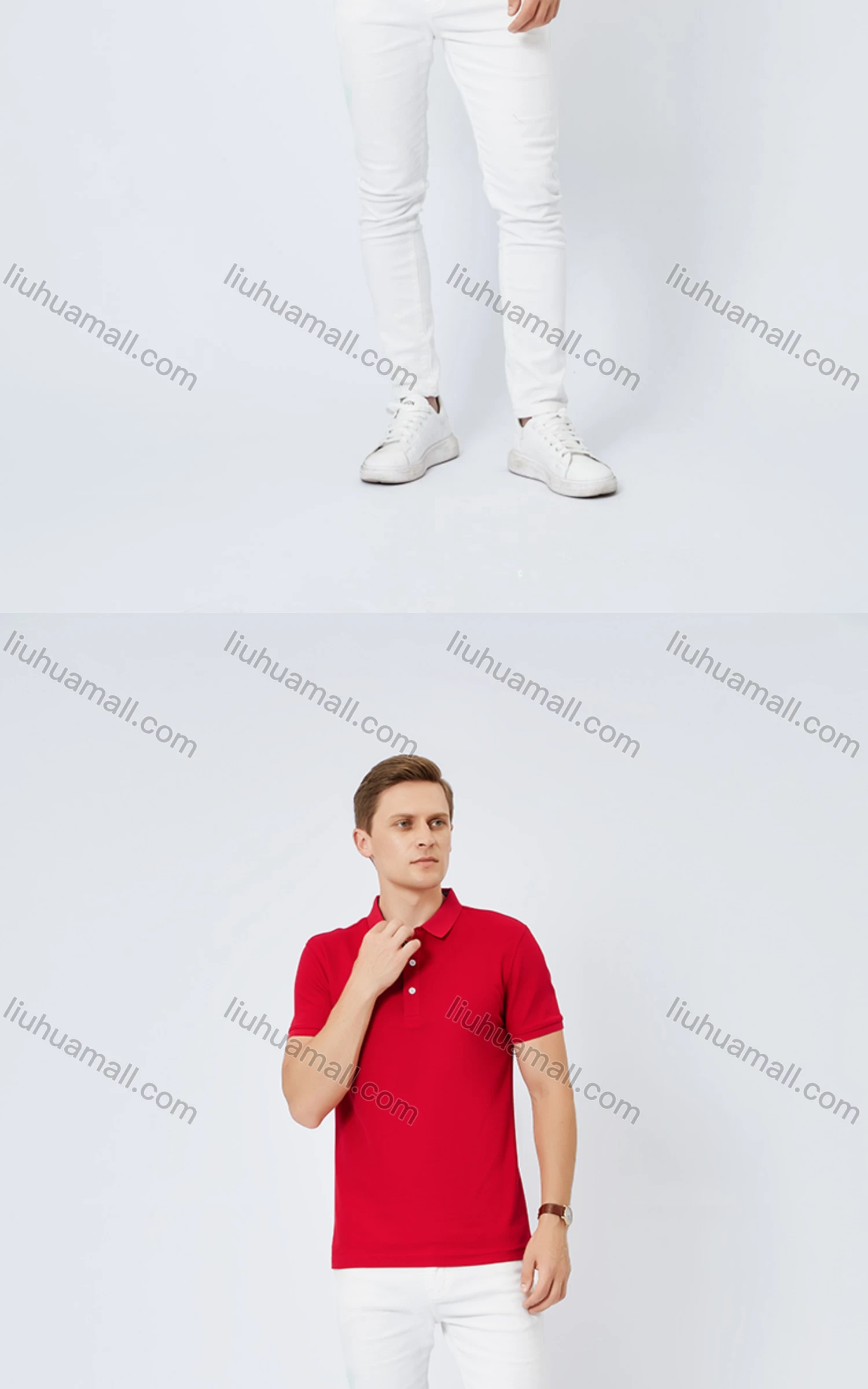 Wholesale Unisex Casual Short Sleeve Button Front Plain Polo Shirts - Liuhuamall
