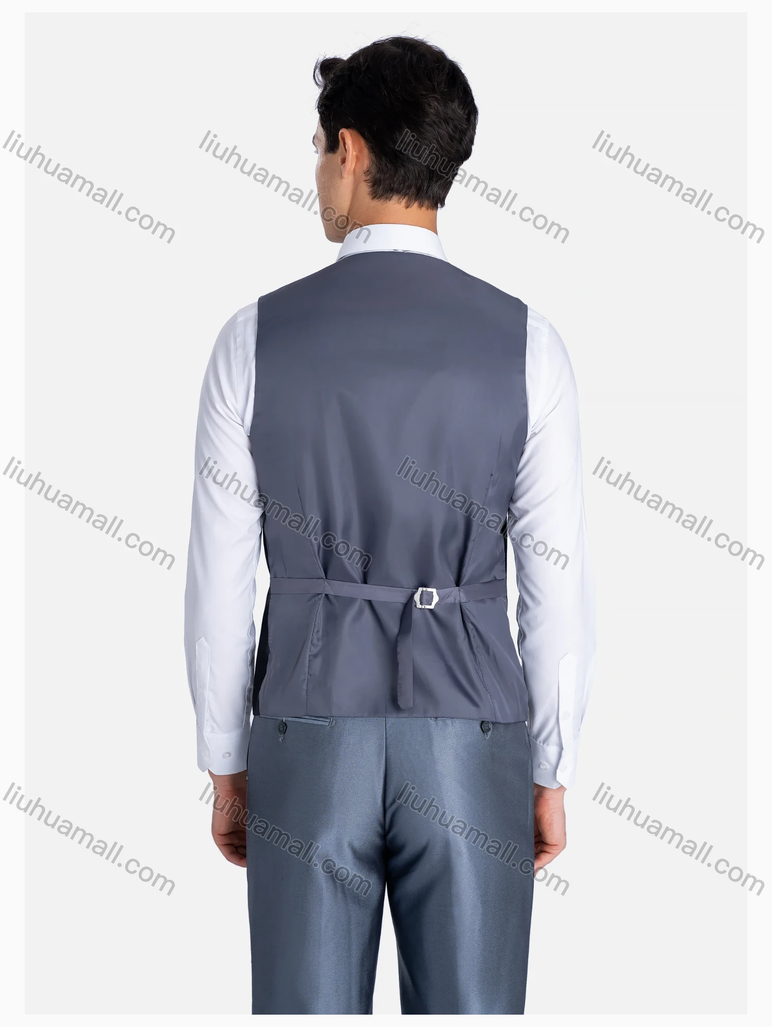 Wholesale Men's Formal Lapel Colorblock One Button Blazer & Waistcoat & Pants 3 Pieces Suit Set - Liuhuamall