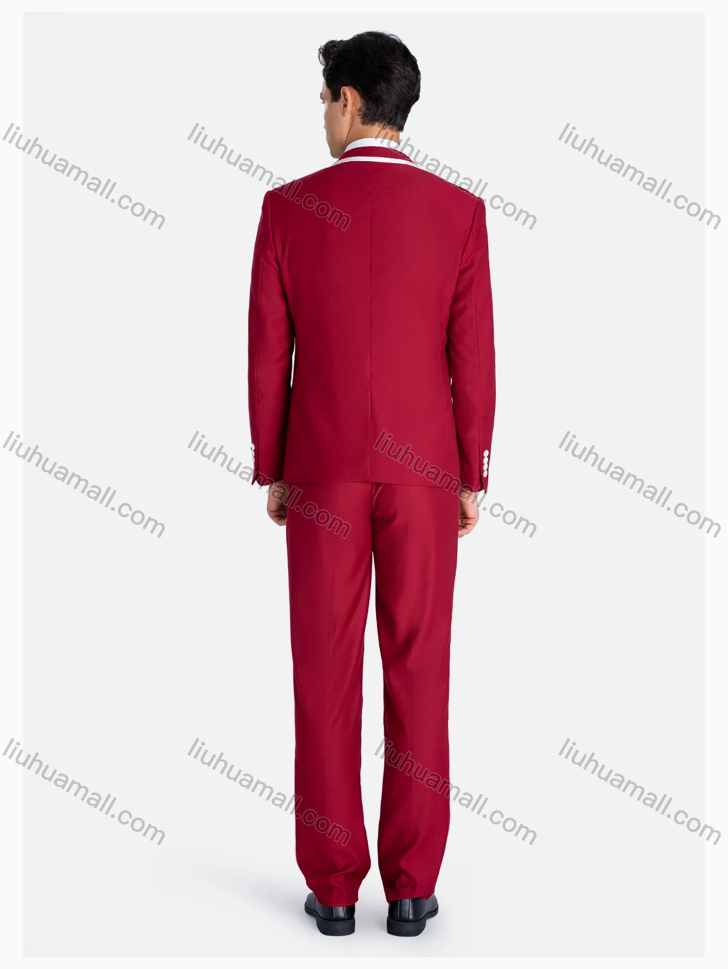 Wholesale Men's Formal Lapel Contrast Blazer & Pants 2 Pieces Suit Set - Liuhuamall