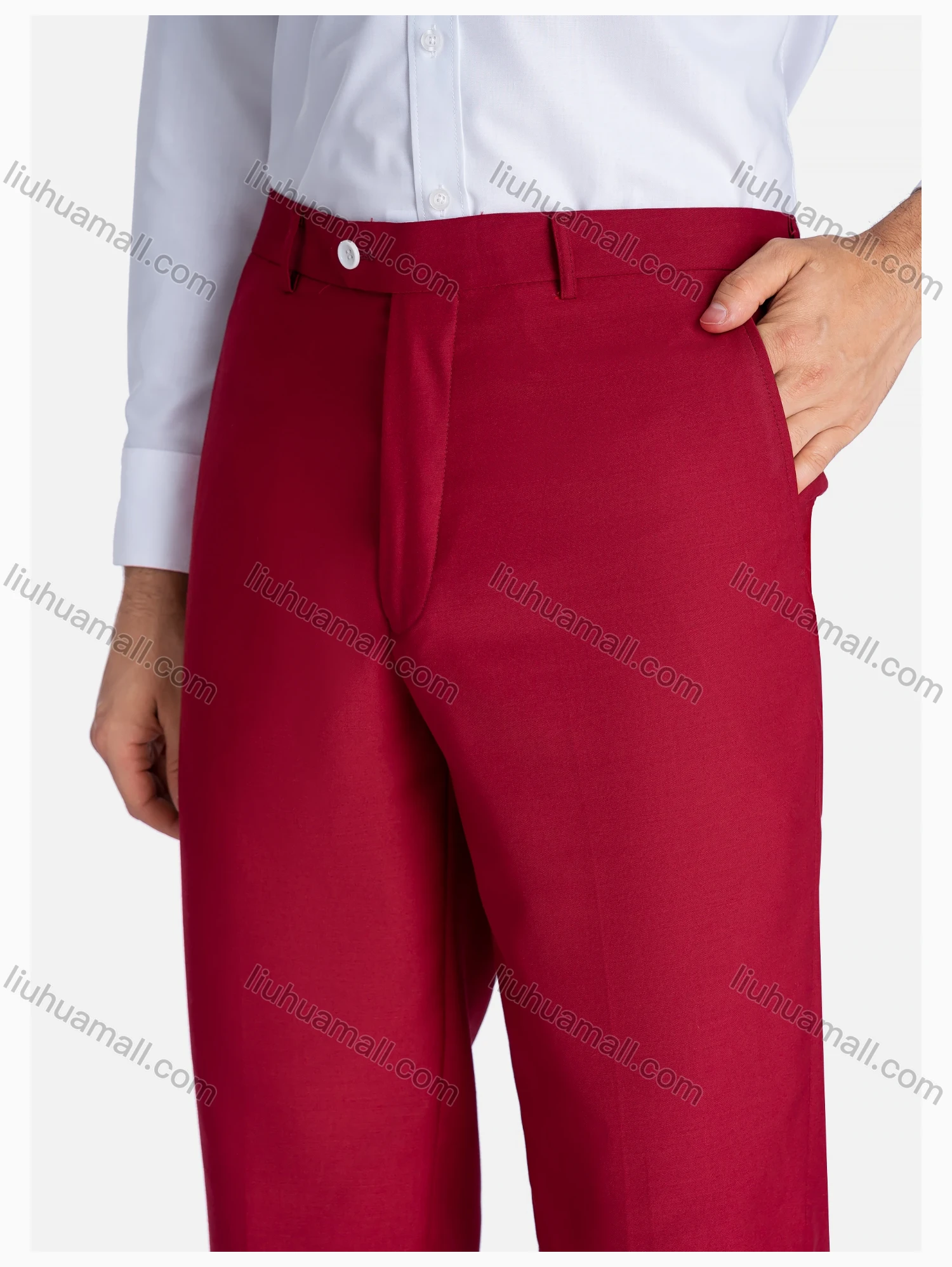 Wholesale Men's Formal Lapel Contrast Blazer & Pants 2 Pieces Suit Set - Liuhuamall