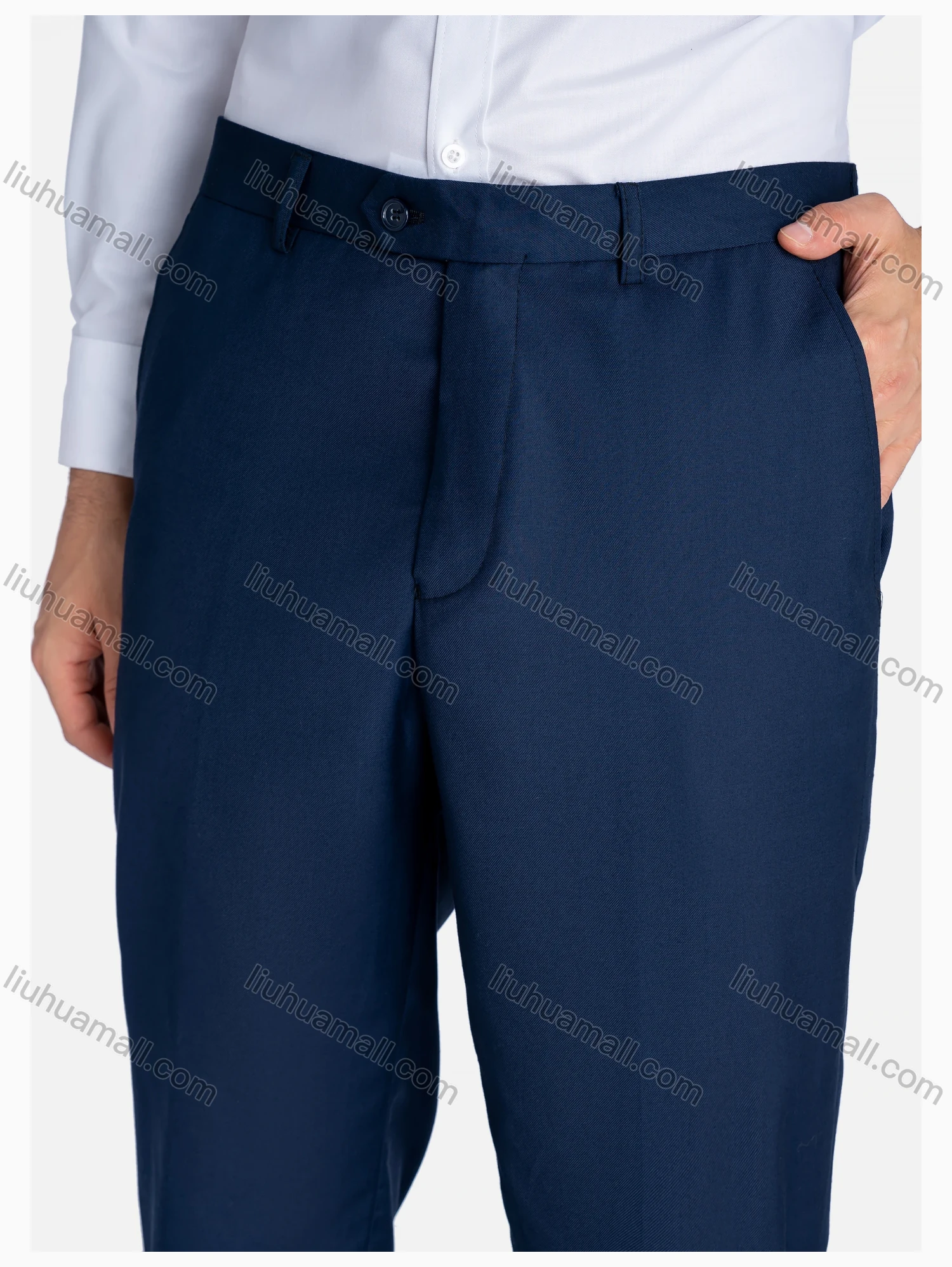 Wholesale Men's Formal Lapel Contrast Patch Pockets Blazer & Waistcoat & Pants 3 Pieces Suit Set - Liuhuamall