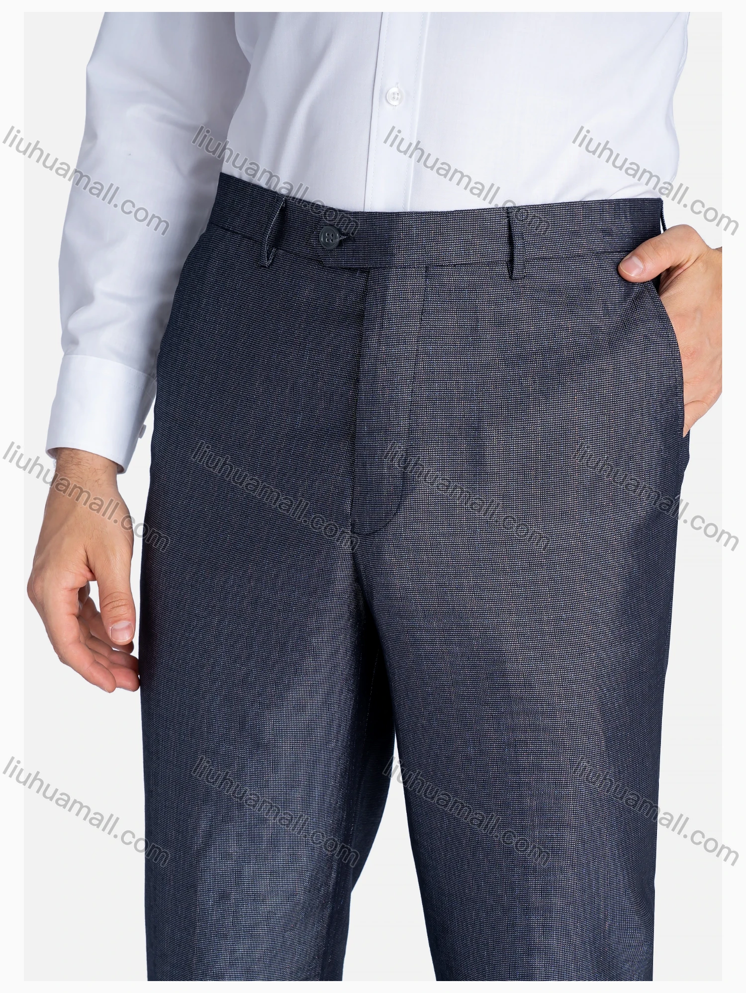 Wholesale Men's Formal Lapel Contrast Patch Pockets Blazer & Waistcoat & Pants 3 Pieces Suit Set - Liuhuamall