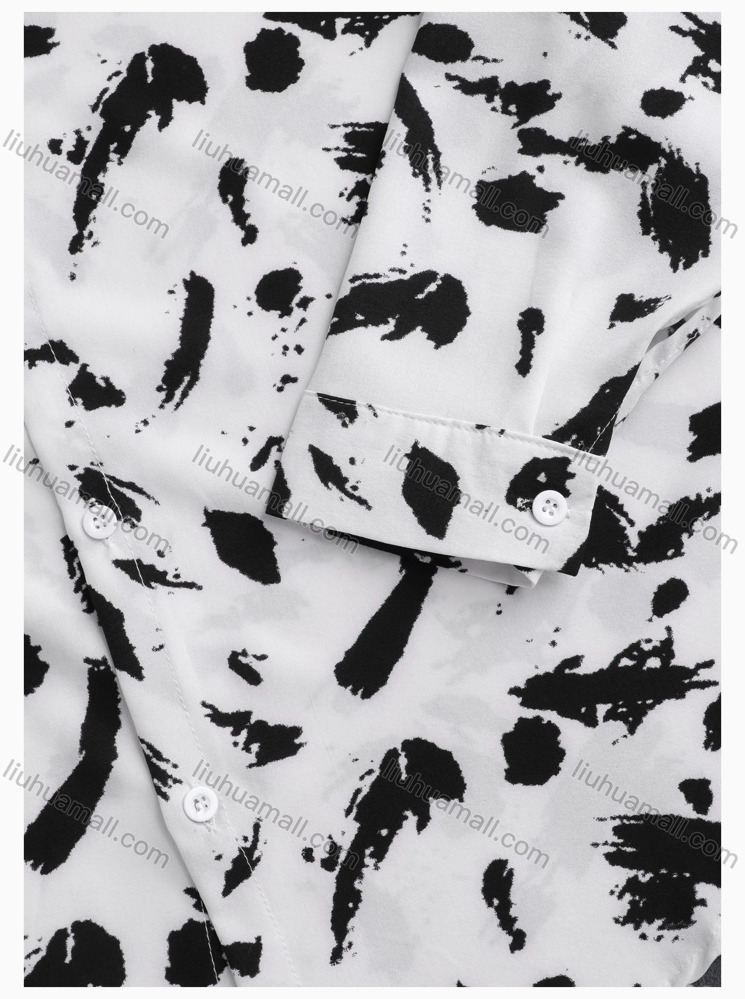 Wholesale Women's Allover Print Regular Fit Button Down Casual Shirt Without Hijab - Liuhuamall