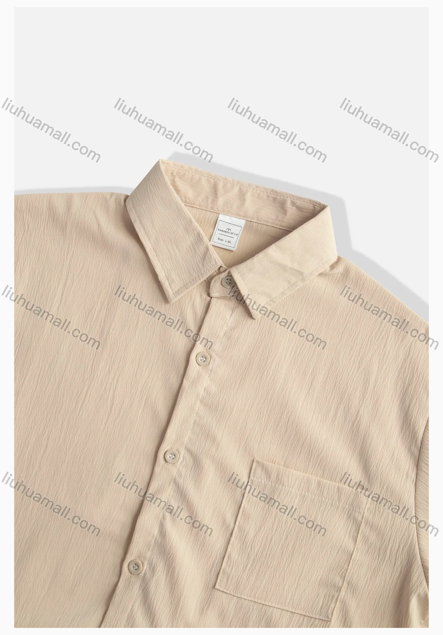 Wholesale Women's Plain Regular Fit Patch Pocket Button Down Casual Shirt Without Hijab - Liuhuamall