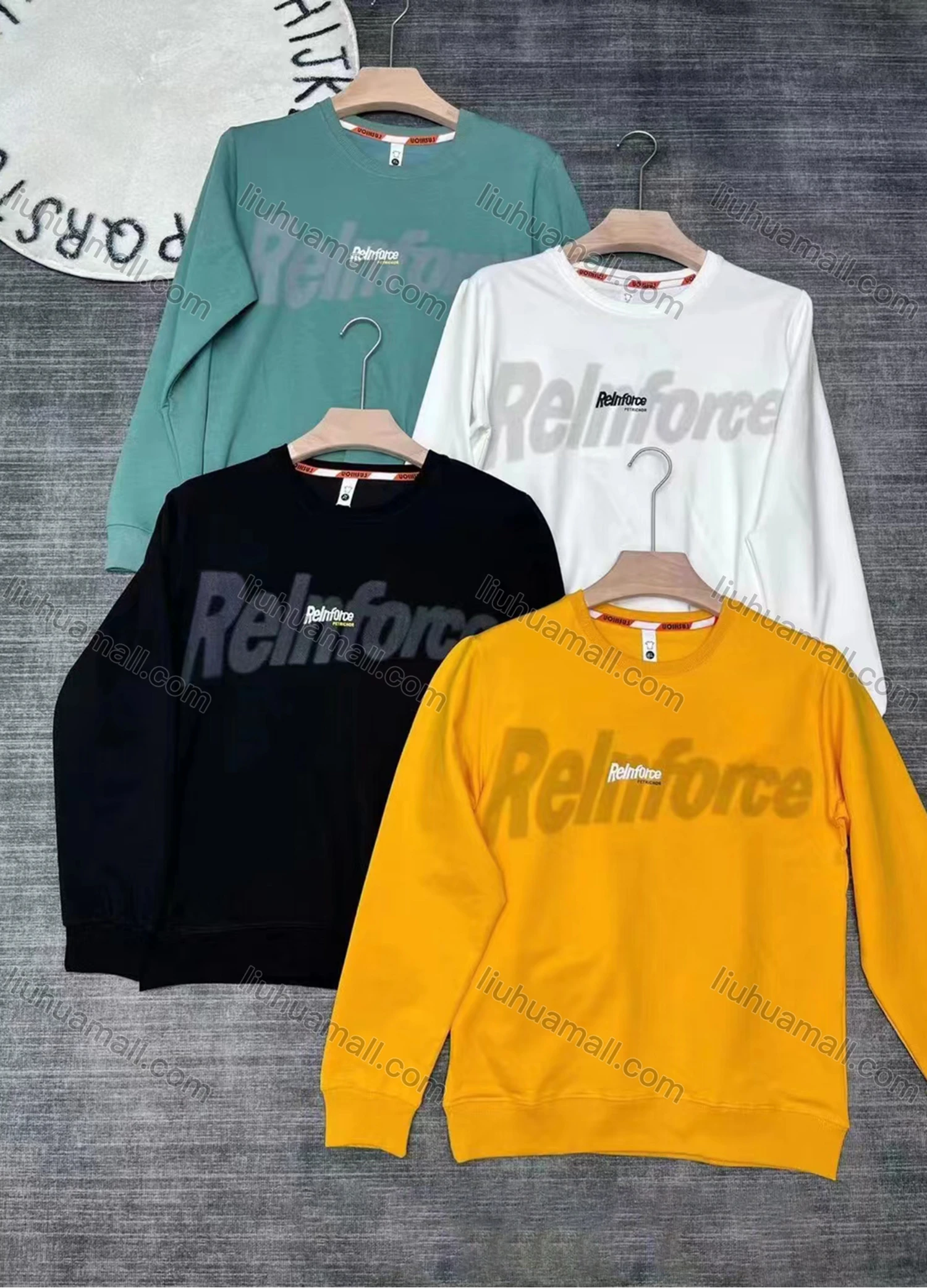 Wholesale Men's Casual Letter Print Round Neck Long Sleeve Sweatshirt - Liuhuamall