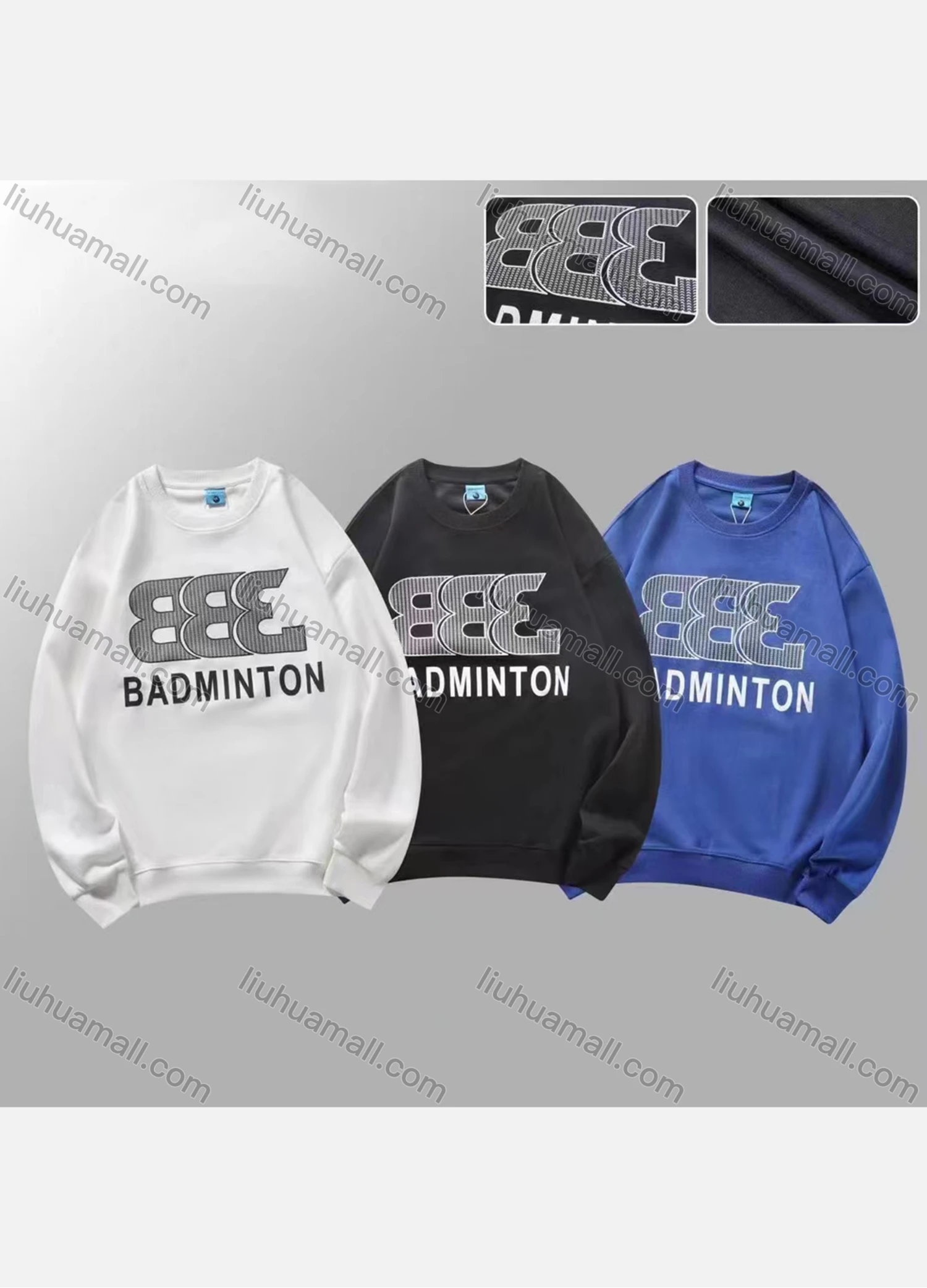 Wholesale Men's Casual Letter Print Round Neck Long Sleeve Sweatshirt - Liuhuamall
