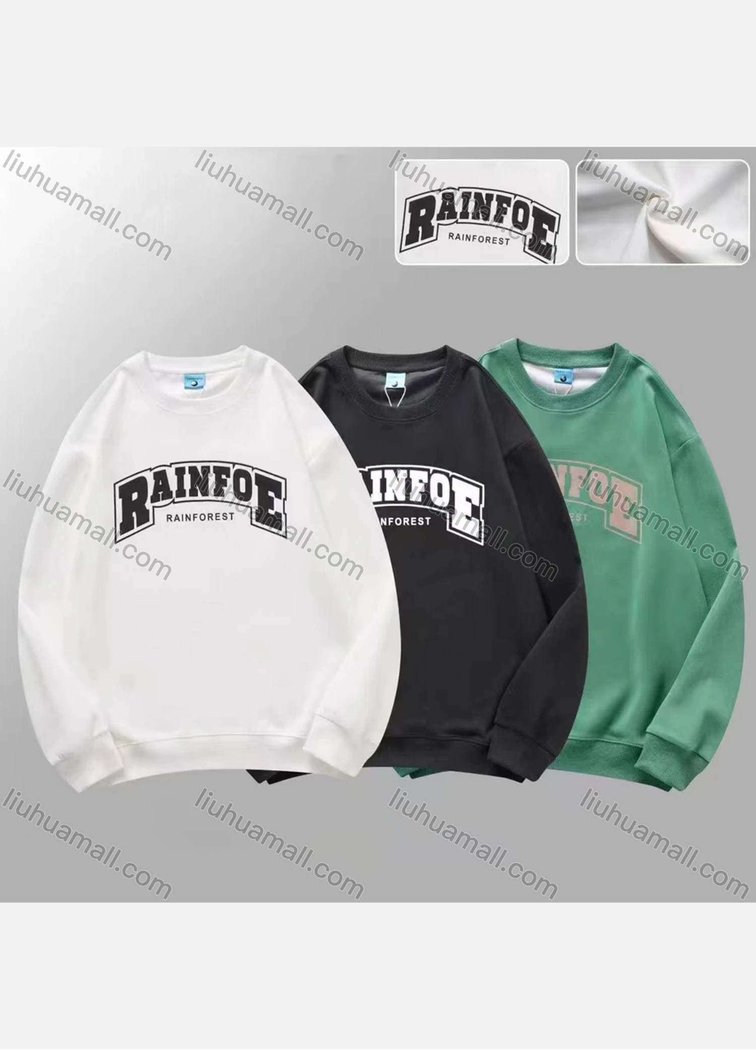 Wholesale Men's Casual Letter Print Round Neck Long Sleeve Sweatshirt - Liuhuamall