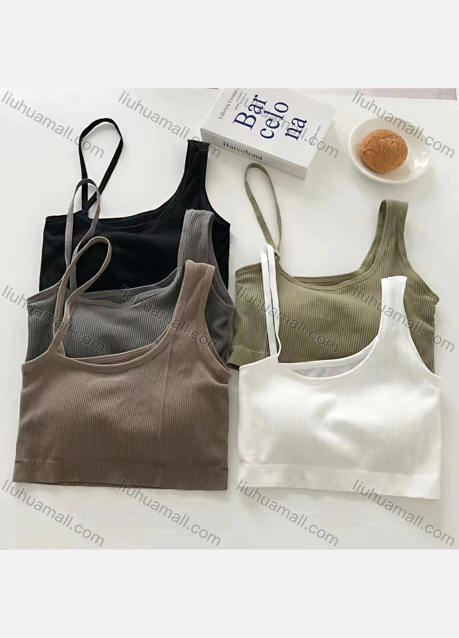 Wholesale Women's Casual Round Neck Plain Tank Top - Liuhuamall