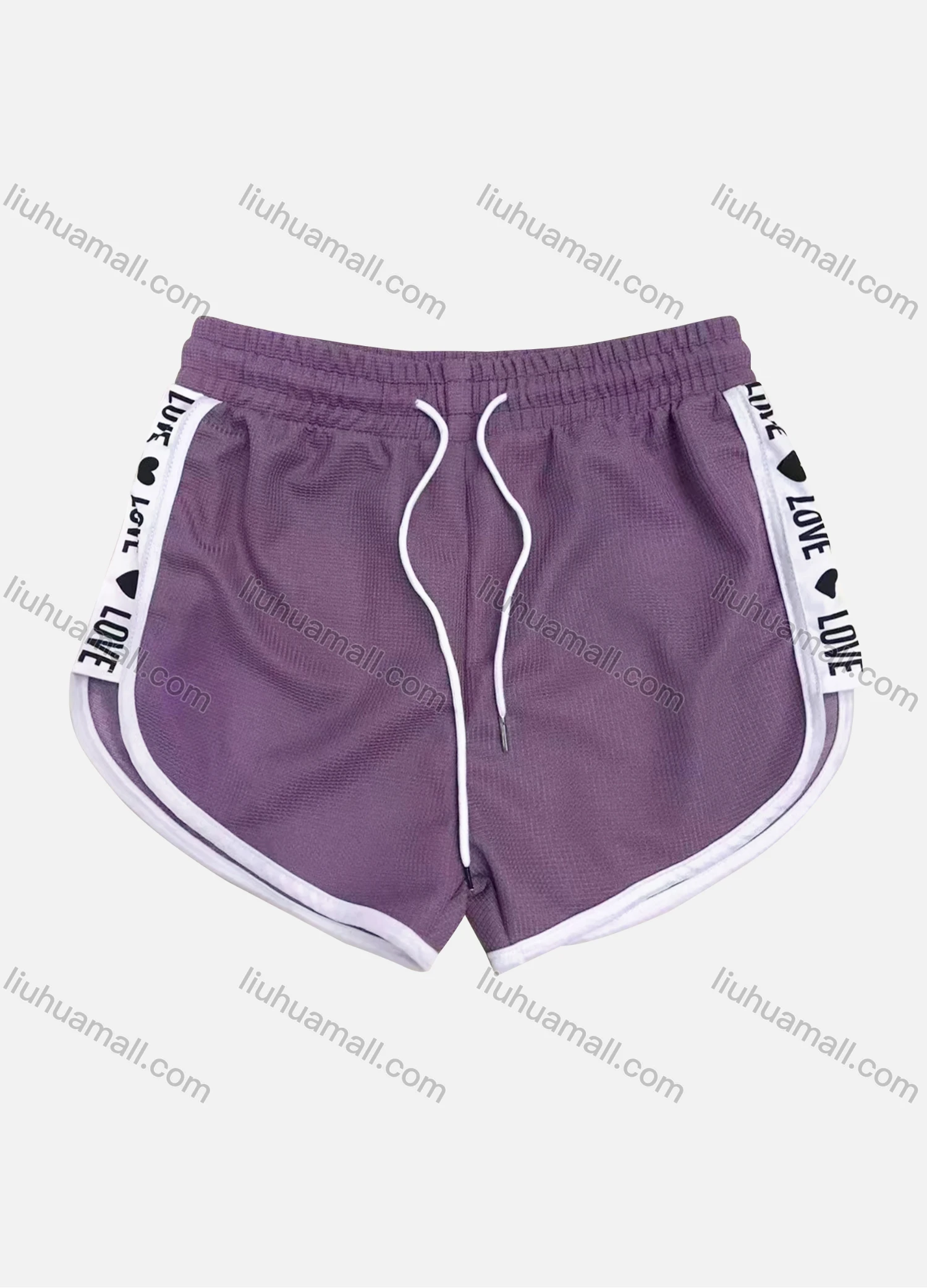 Wholesale Women's Casual Drawstring Letter Print Shorts - Liuhuamall
