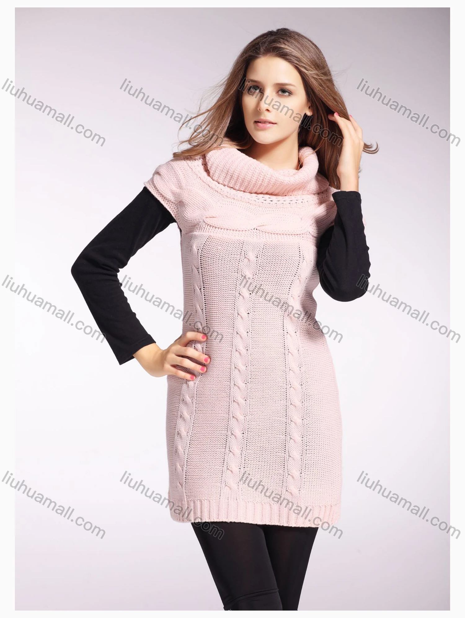 Wholesale Women's Cap Sleeve Plain Pullover Sweater - Liuhuamall