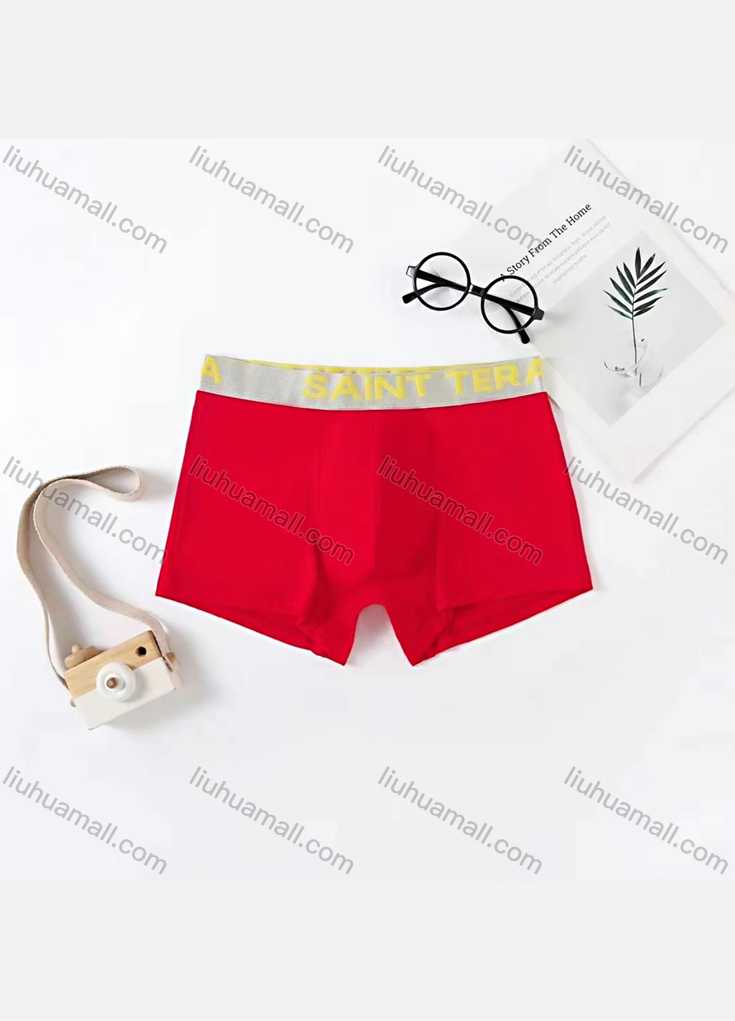 Wholesale Men's Comfy Letter Trim Waistband Stretchy Boxer Briefs - Liuhuamall