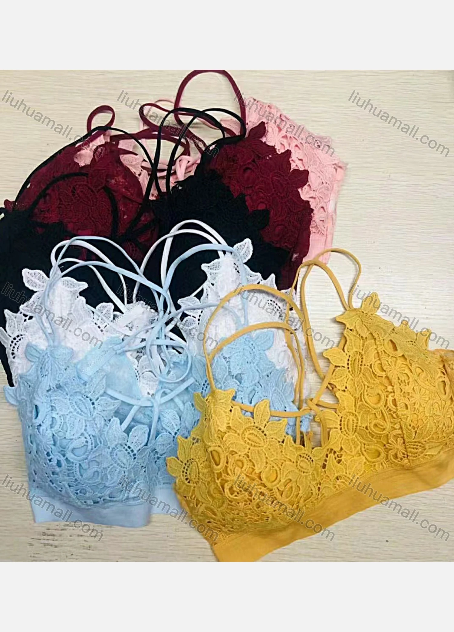 Wholesale Women's Plain Embroidered Bra - Liuhuamall