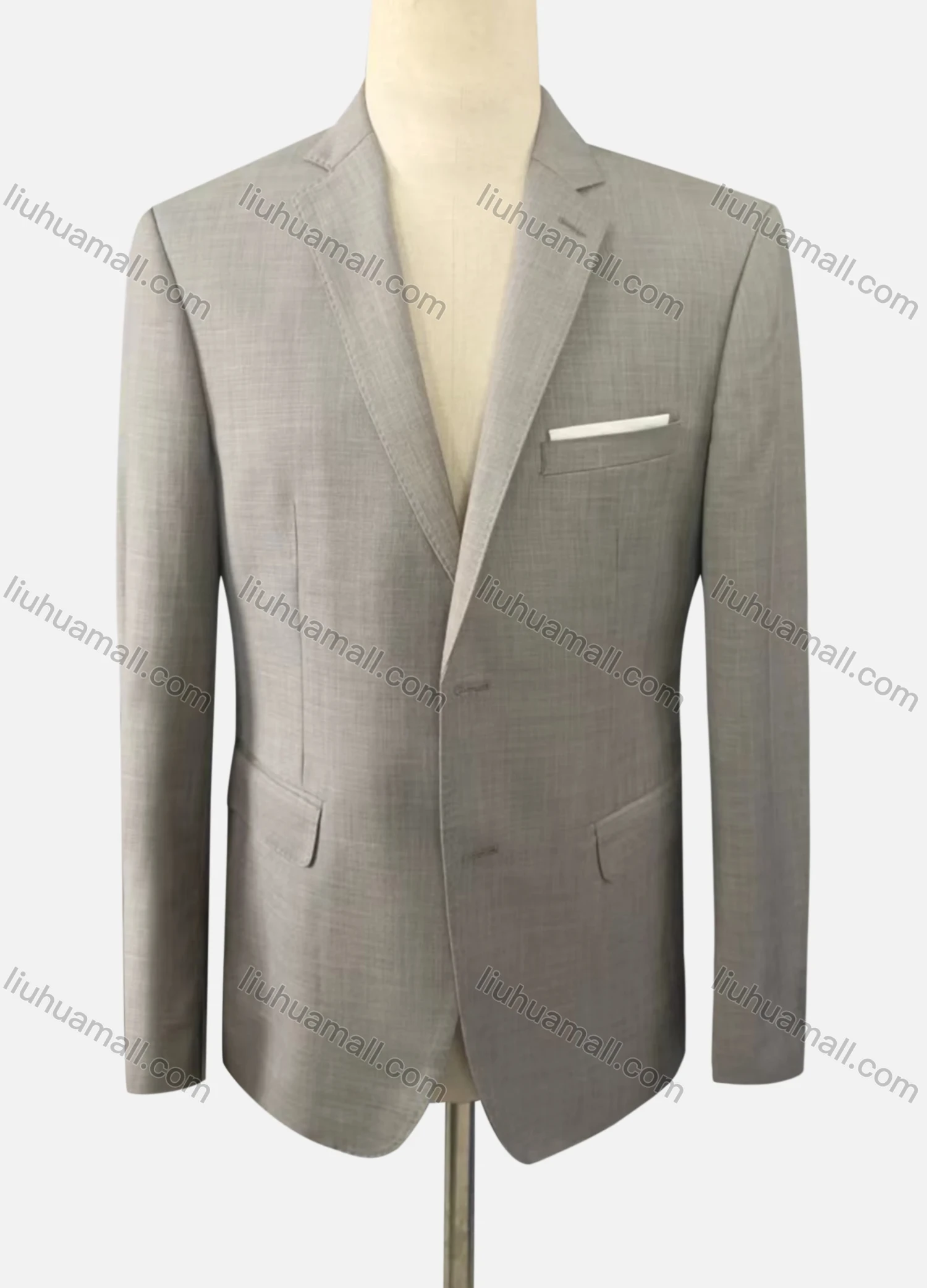 Wholesale Men's Formal Long Sleeve Lapel Single Breasted Pockets Blazer Jackets & Pants 2 Piece Suit Sets - Liuhuamall