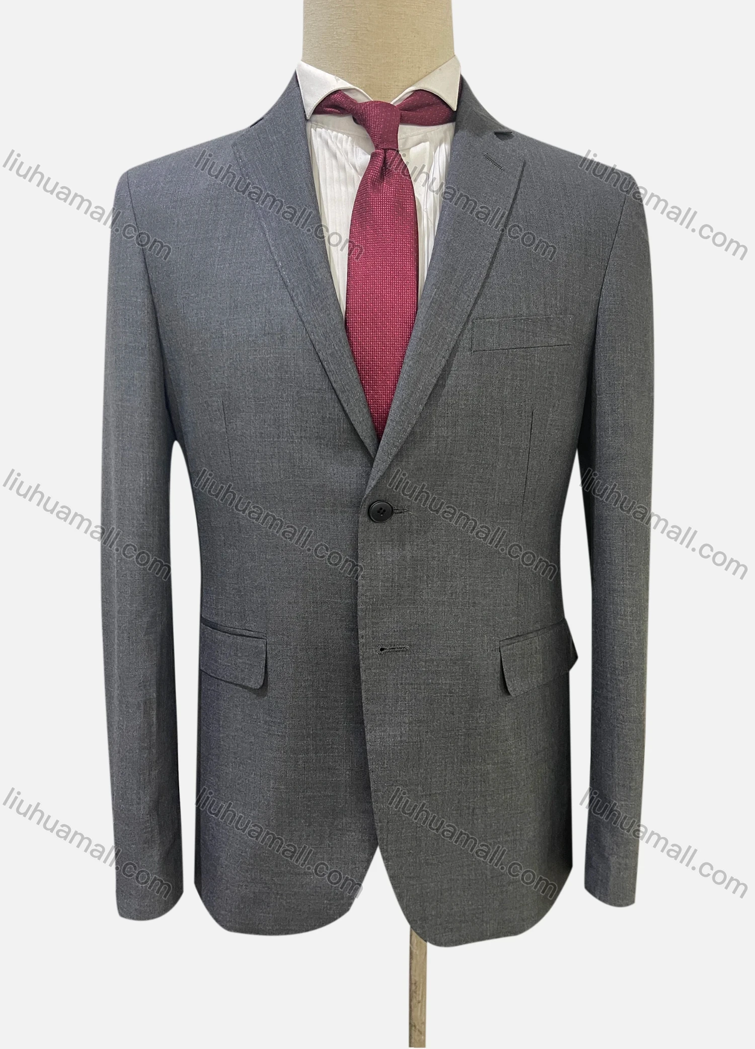 Wholesale Men's Business Long Sleeve Lapel Single Breasted Pockets Blazer Jackets & Pants 2 Piece Suit Sets - Liuhuamall