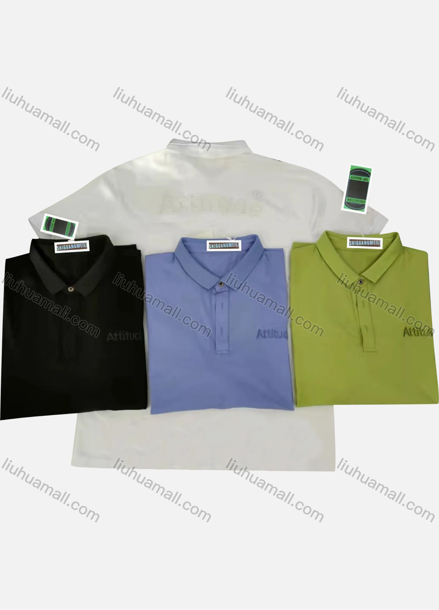 Wholesale Men's Short Sleeve Letter Print Polo Shirt - Liuhuamall