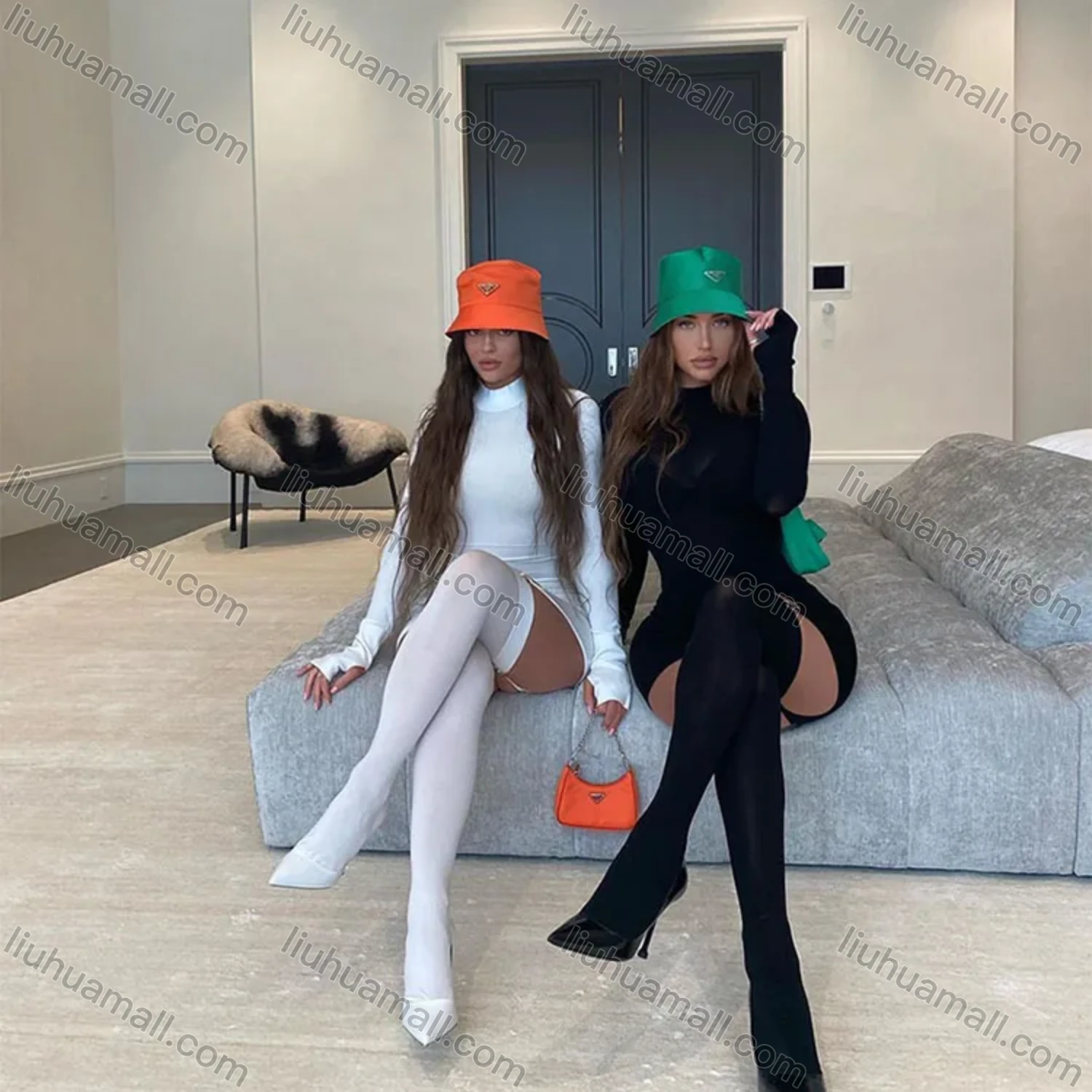 Wholesale Women's Casual Plain Slim Fit Turtleneck Short Dress Link Sock With Belt - Liuhuamall