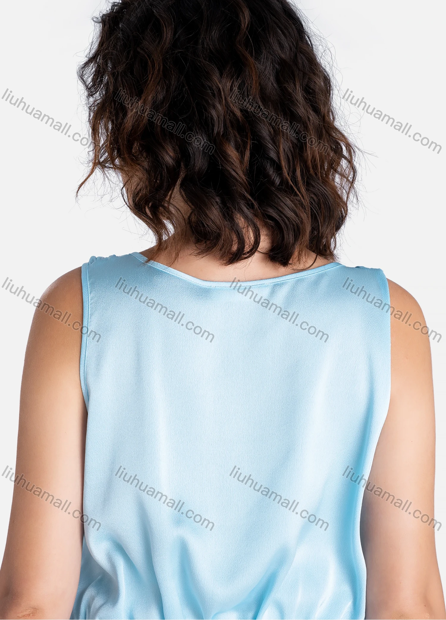 Wholesale Women's Casual Plain Wrap V Neck Tie Side Knot Tank Top V1911# - Liuhuamall