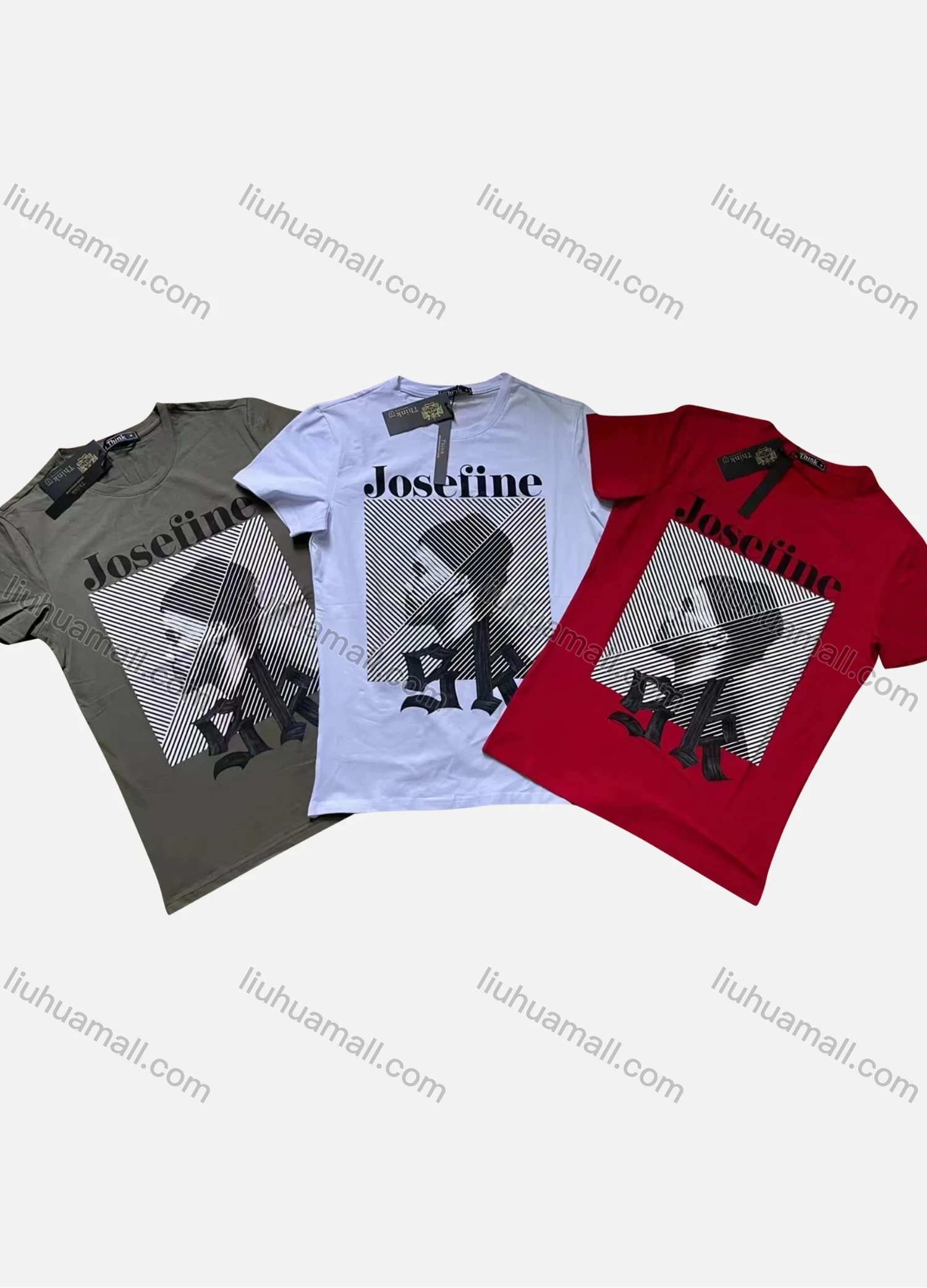 Wholesale Men's Casual Round Neck Short Sleeve Graphic Letter Print T-Shirt - Liuhuamall