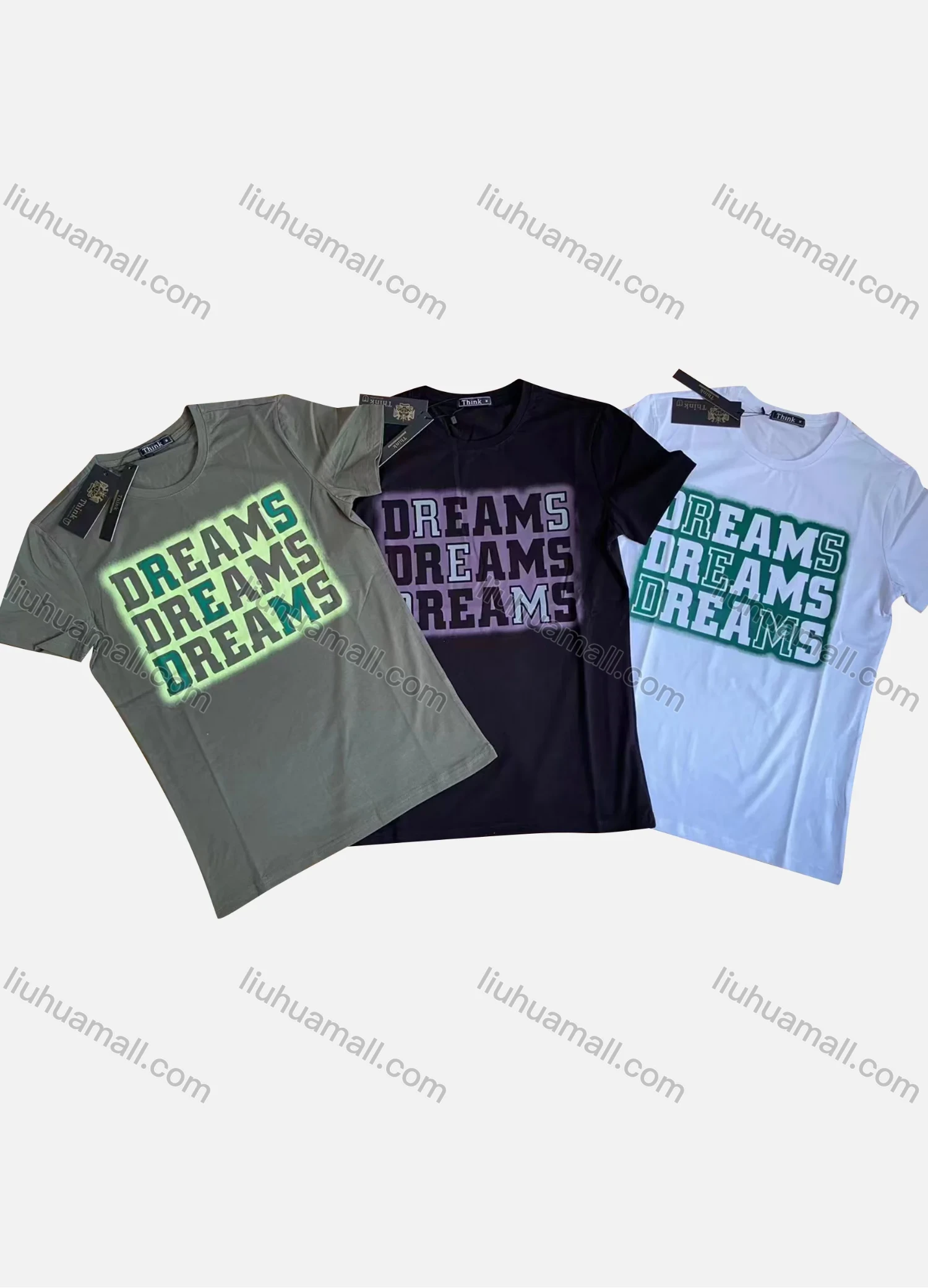 Wholesale Men's Casual Round Neck Short Sleeve Letter Print T-Shirt - Liuhuamall