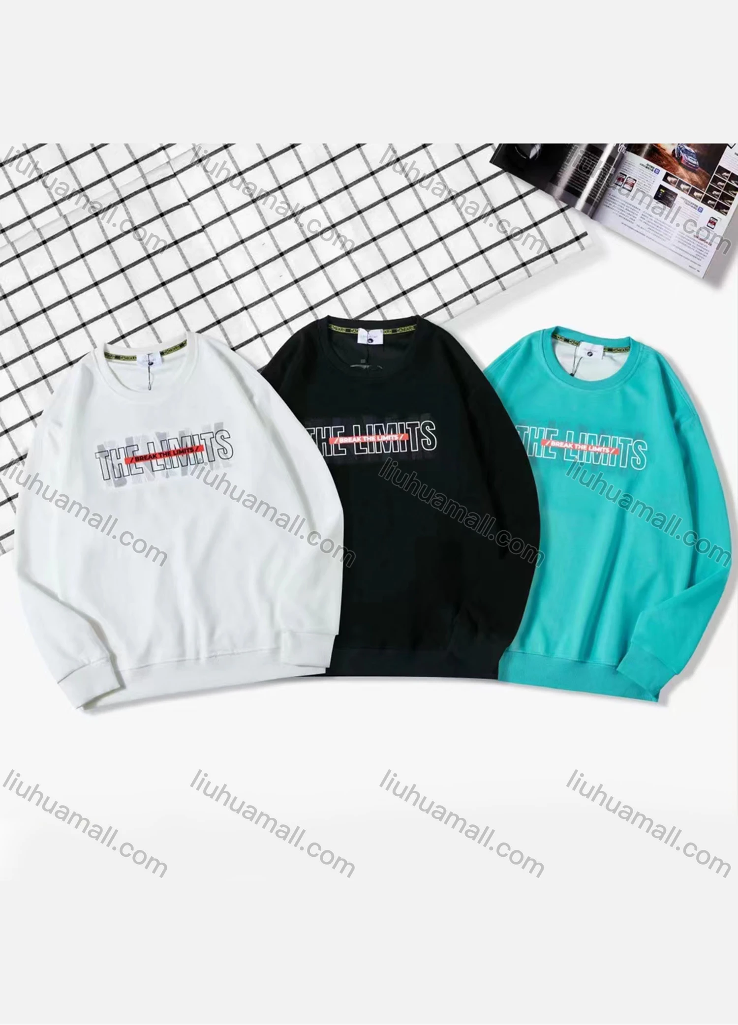 Wholesale Men's Casual Letter Print Long Sleeve Oversized Sweatshirts - Liuhuamall