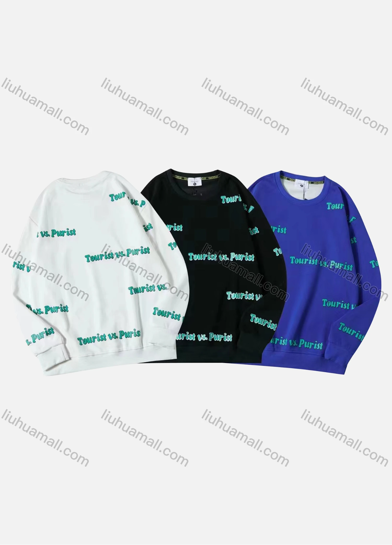 Wholesale Men's Casual Letter Print Long Sleeve Oversized Sweatshirts - Liuhuamall
