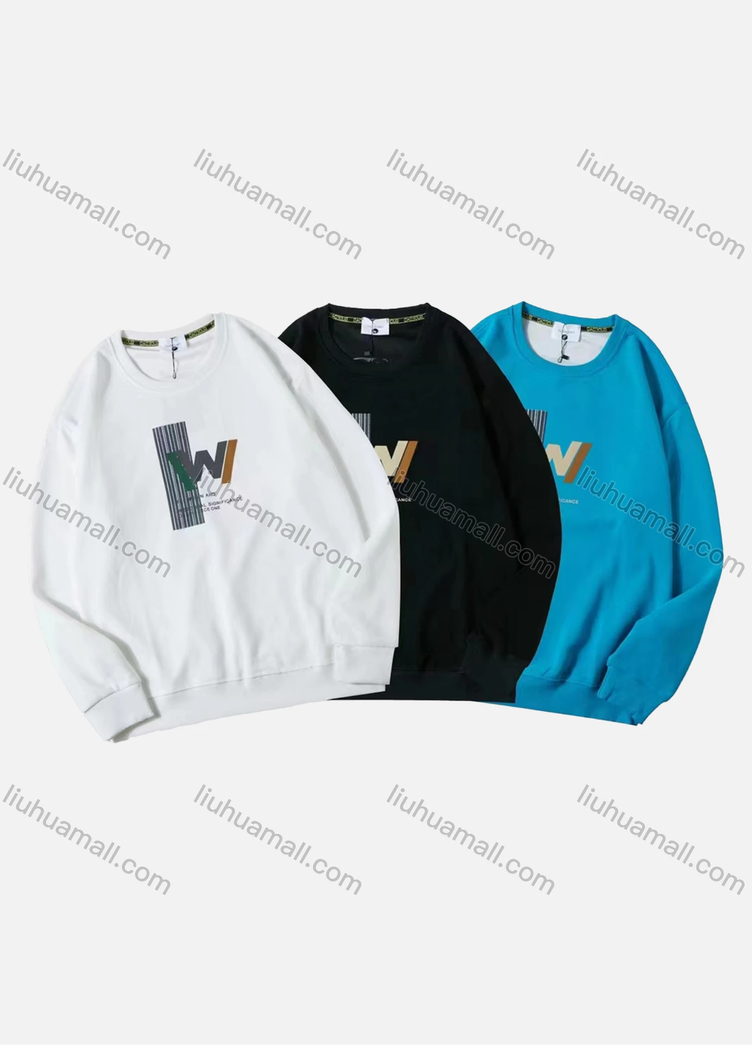 Wholesale Men's Casual Letter Print Long Sleeve Oversized Sweatshirts - Liuhuamall