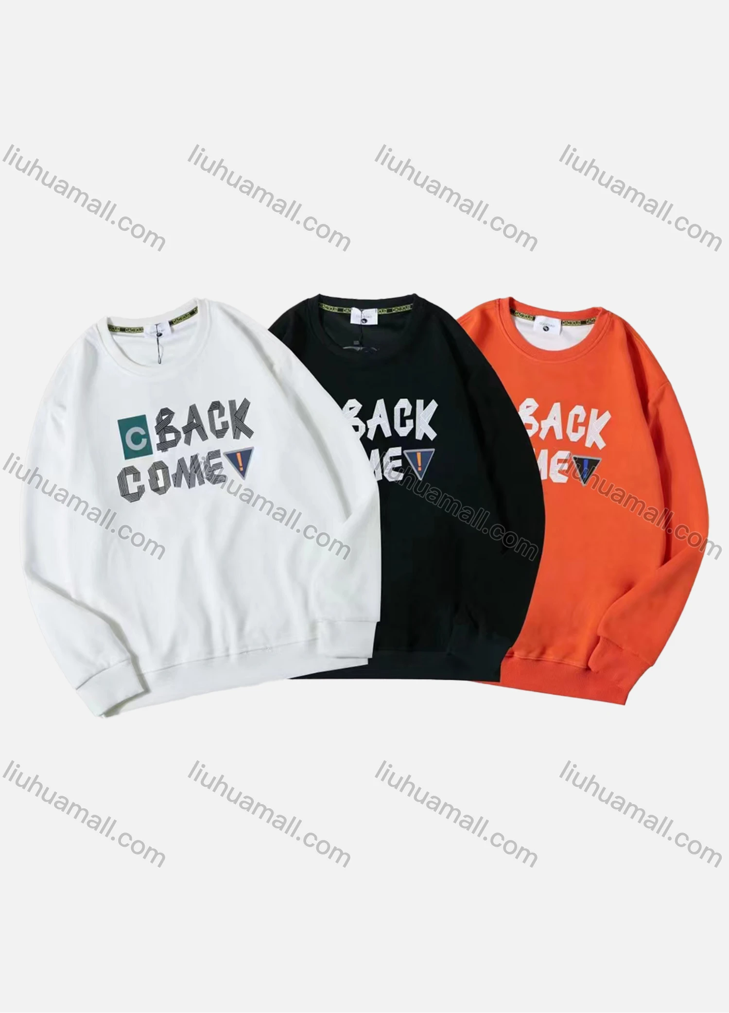 Wholesale Men's Casual Letter Print Long Sleeve Oversized Sweatshirts - Liuhuamall