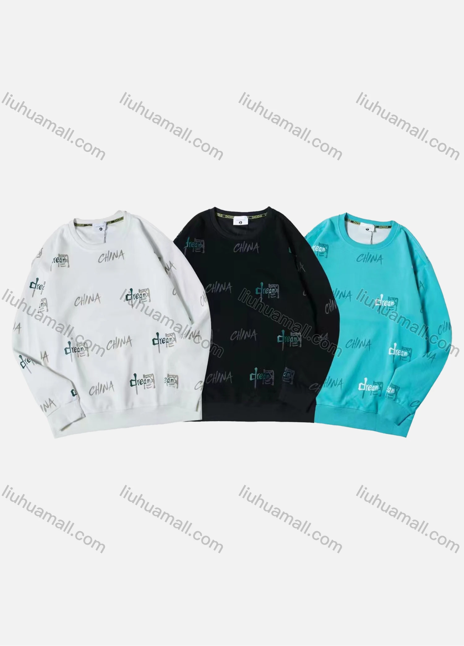 Wholesale Men's Casual Letter Print Long Sleeve Oversized Sweatshirts - Liuhuamall
