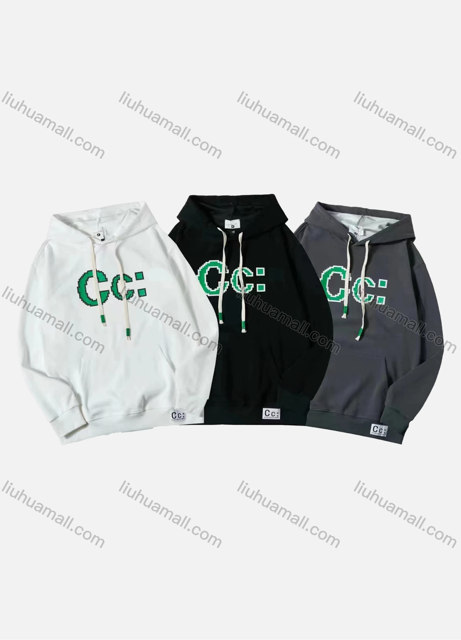 Wholesale Men's Casual Letter Print Drawstring Long Sleeve Kangaroo Pocket Oversized Hoodie - Liuhuamall