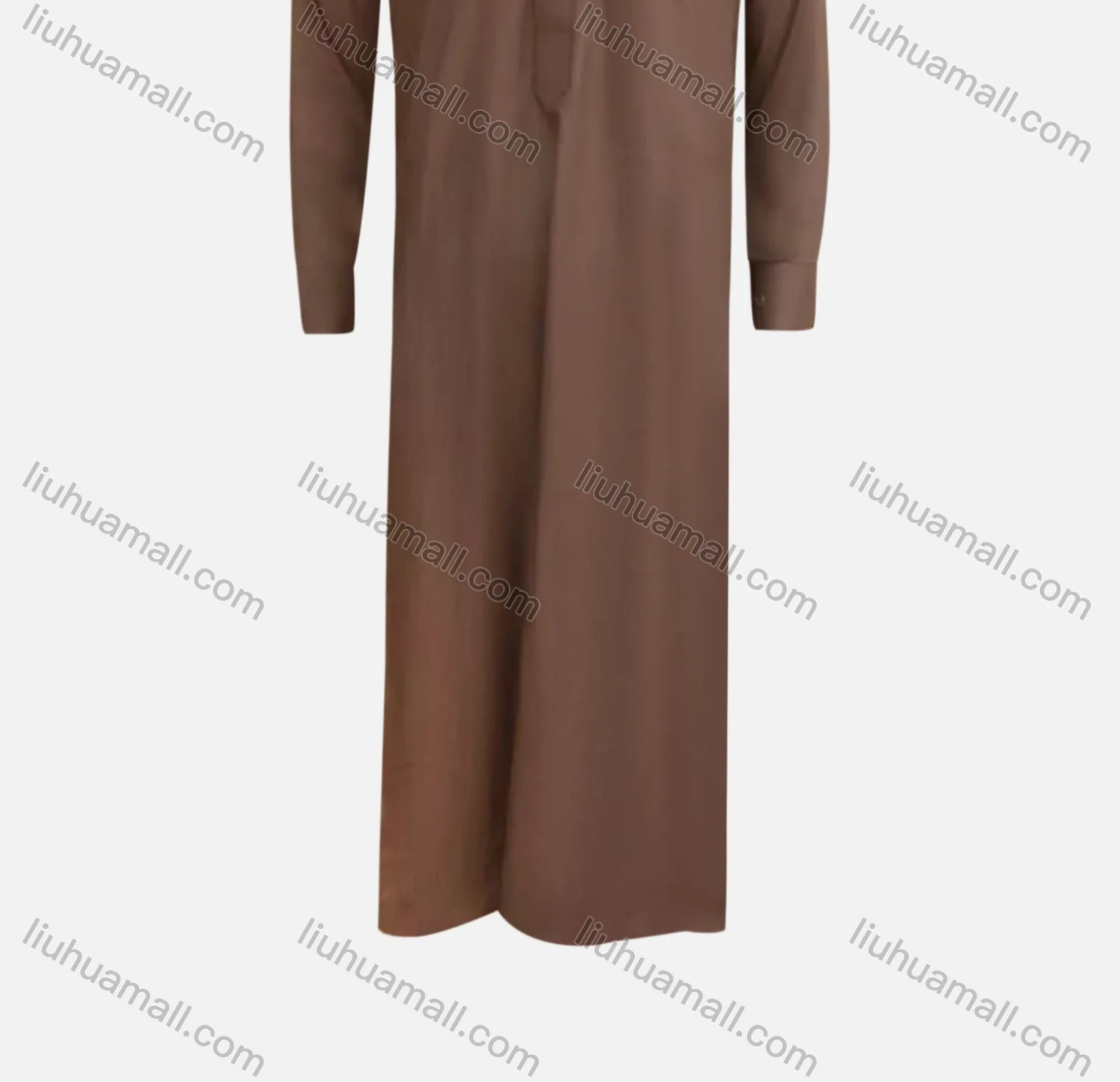 Wholesale Men's Formal Stand Collar Button Front Wedding Pakistani Plain Middle East Ramadan Muslim Arabic Traditional Robe - Liuhuamall