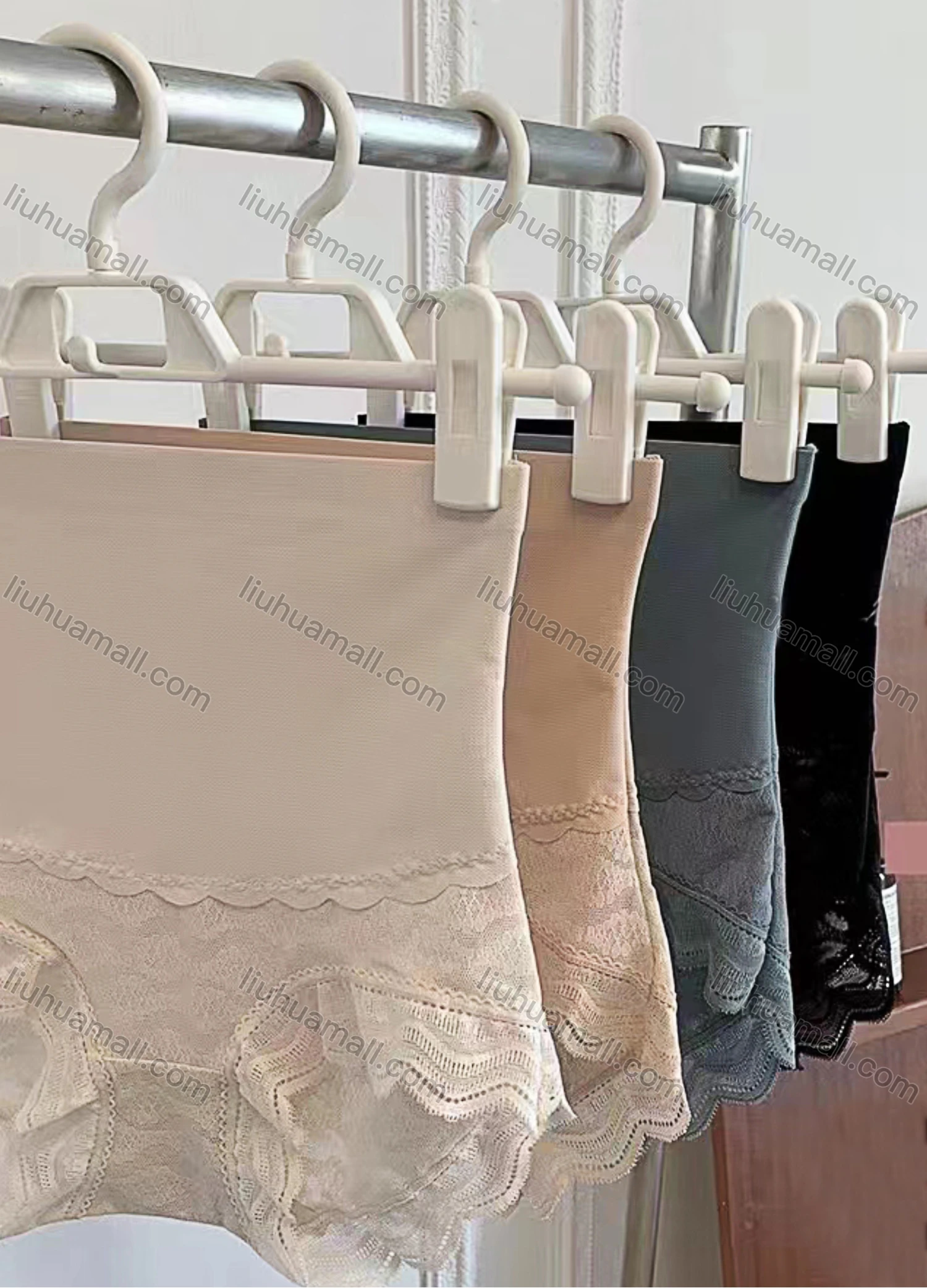 Wholesale Women's Plain Lace Trim Breathable HIgh Waist Brief - Liuhuamall