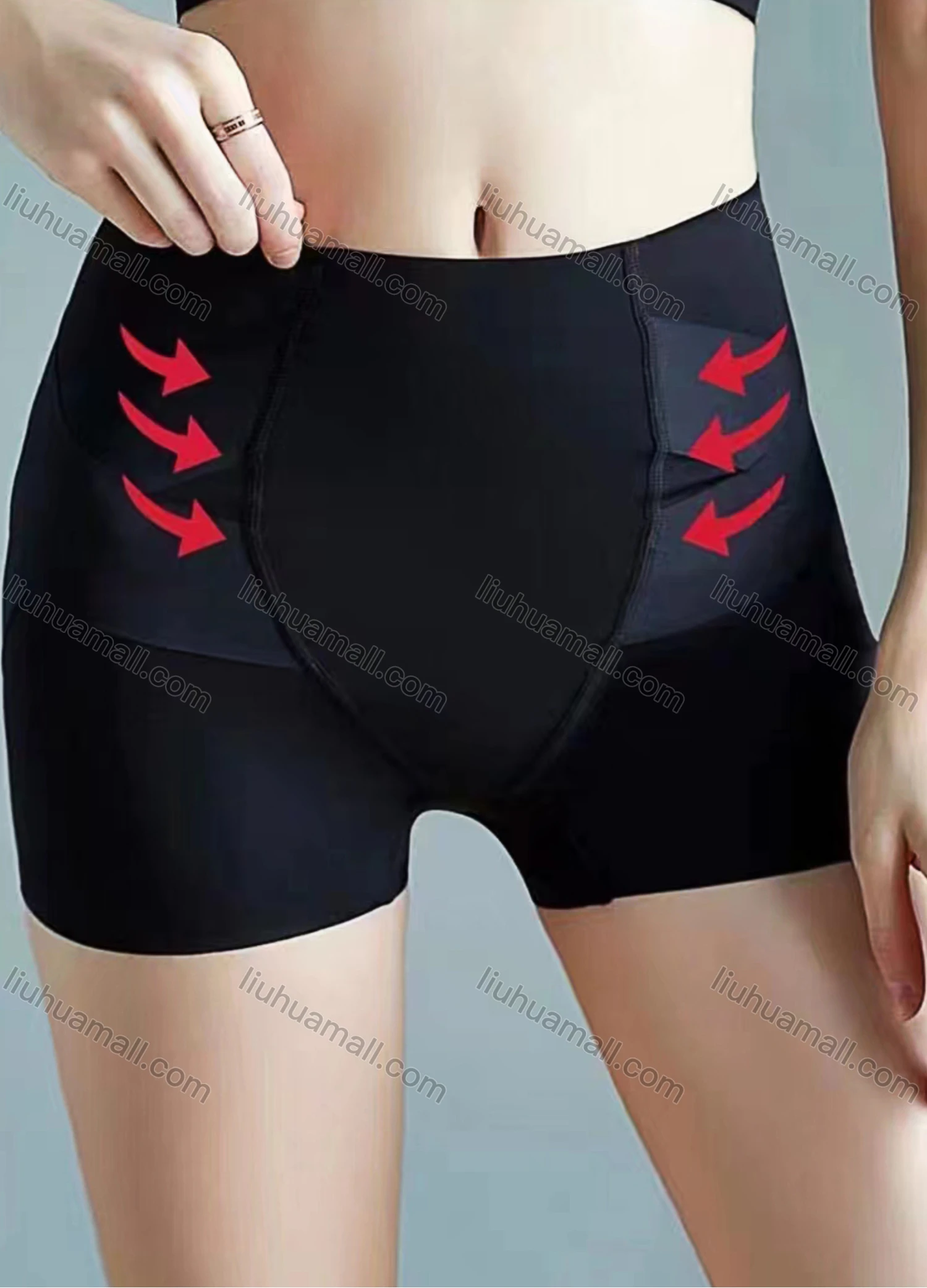 Wholesale Women's Plain Elastic Breathable HIgh Waist Brief - Liuhuamall