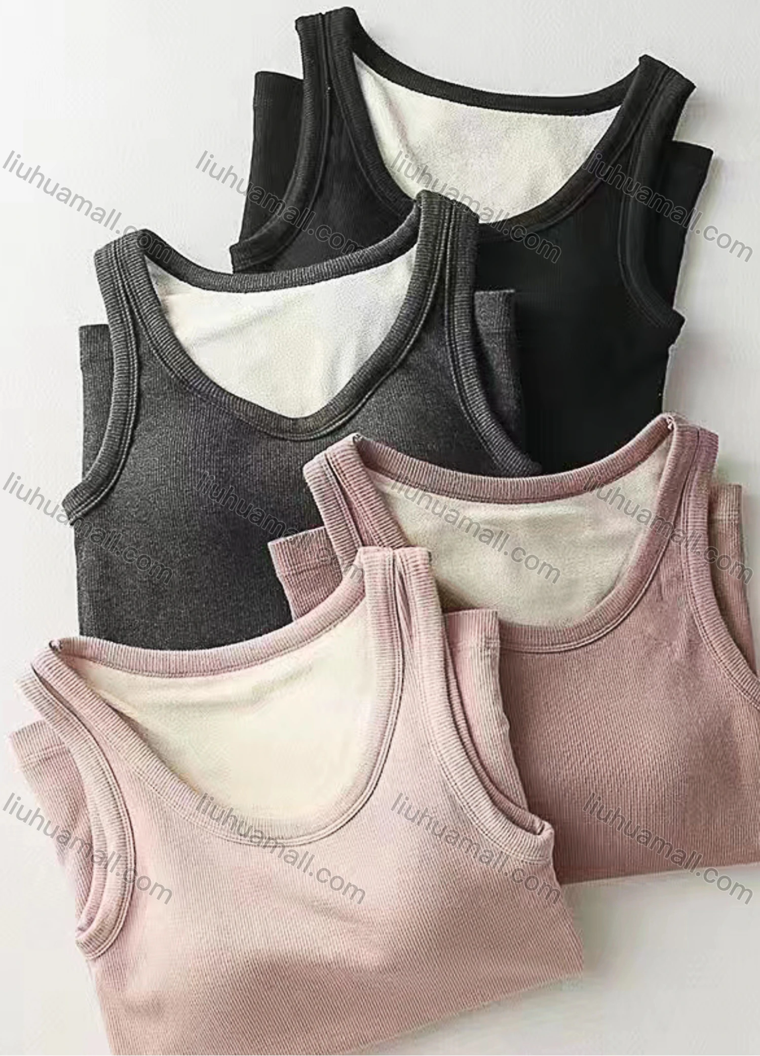 Wholesale Women's Casual Plain Scoop Neck Tank Top - Liuhuamall